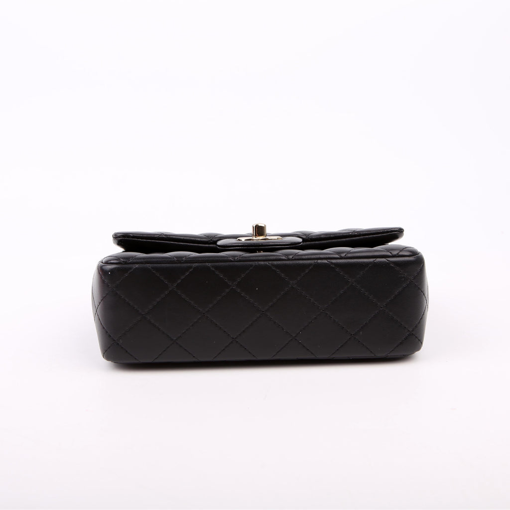 Chanel Classic Flap Mini Rectangle Lambskin RFID Black