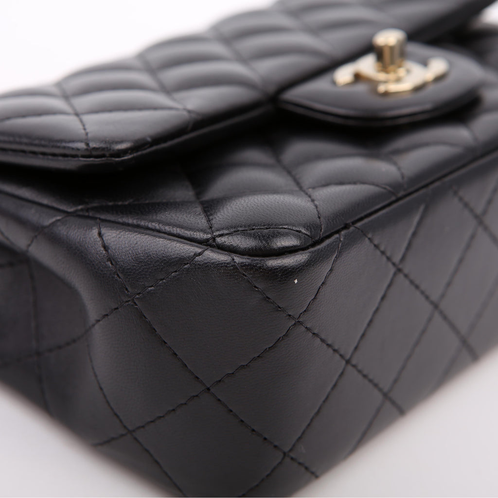 Chanel Classic Flap Mini Rectangle Lambskin RFID Black