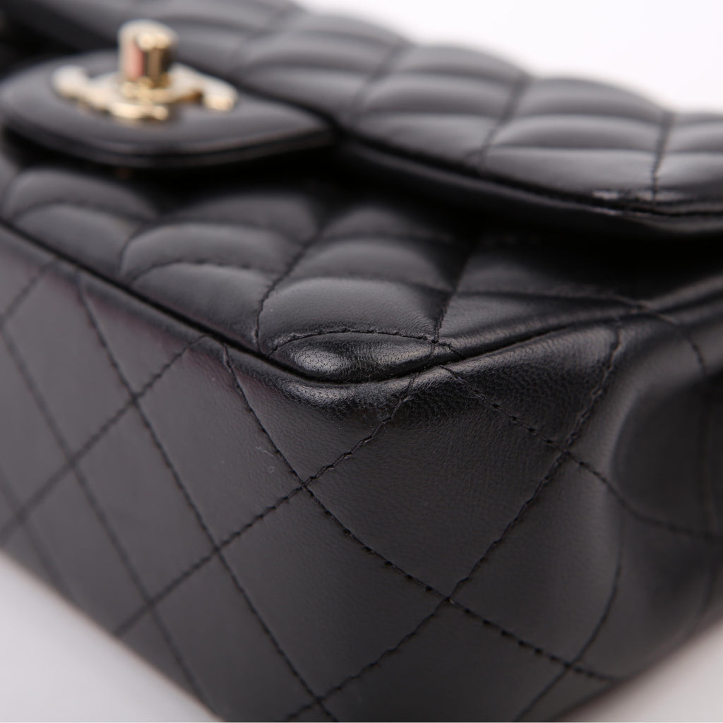 Chanel Classic Flap Mini Rectangle Lambskin RFID Black