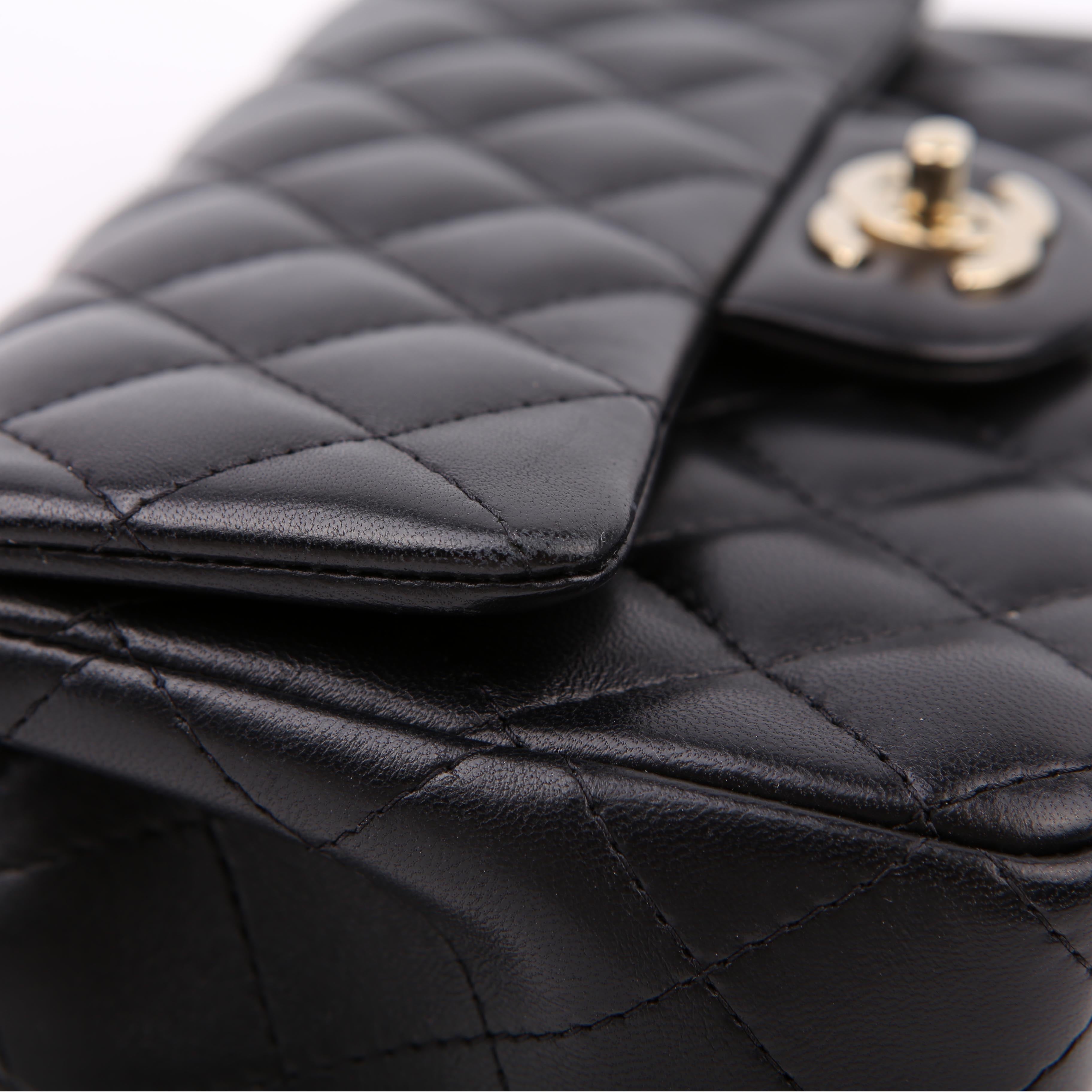 Chanel Classic Flap Mini Rectangle Lambskin RFID Black