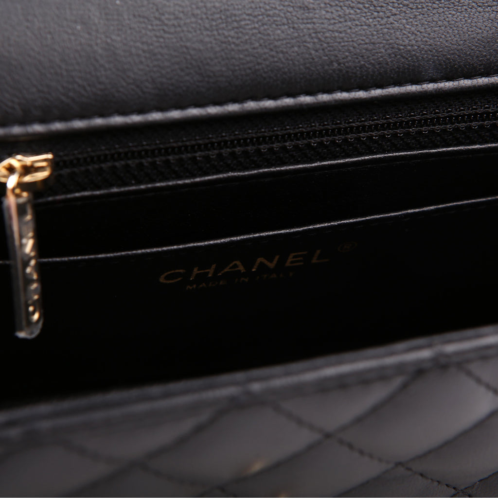 Chanel Classic Flap Mini Rectangle Lambskin RFID Black