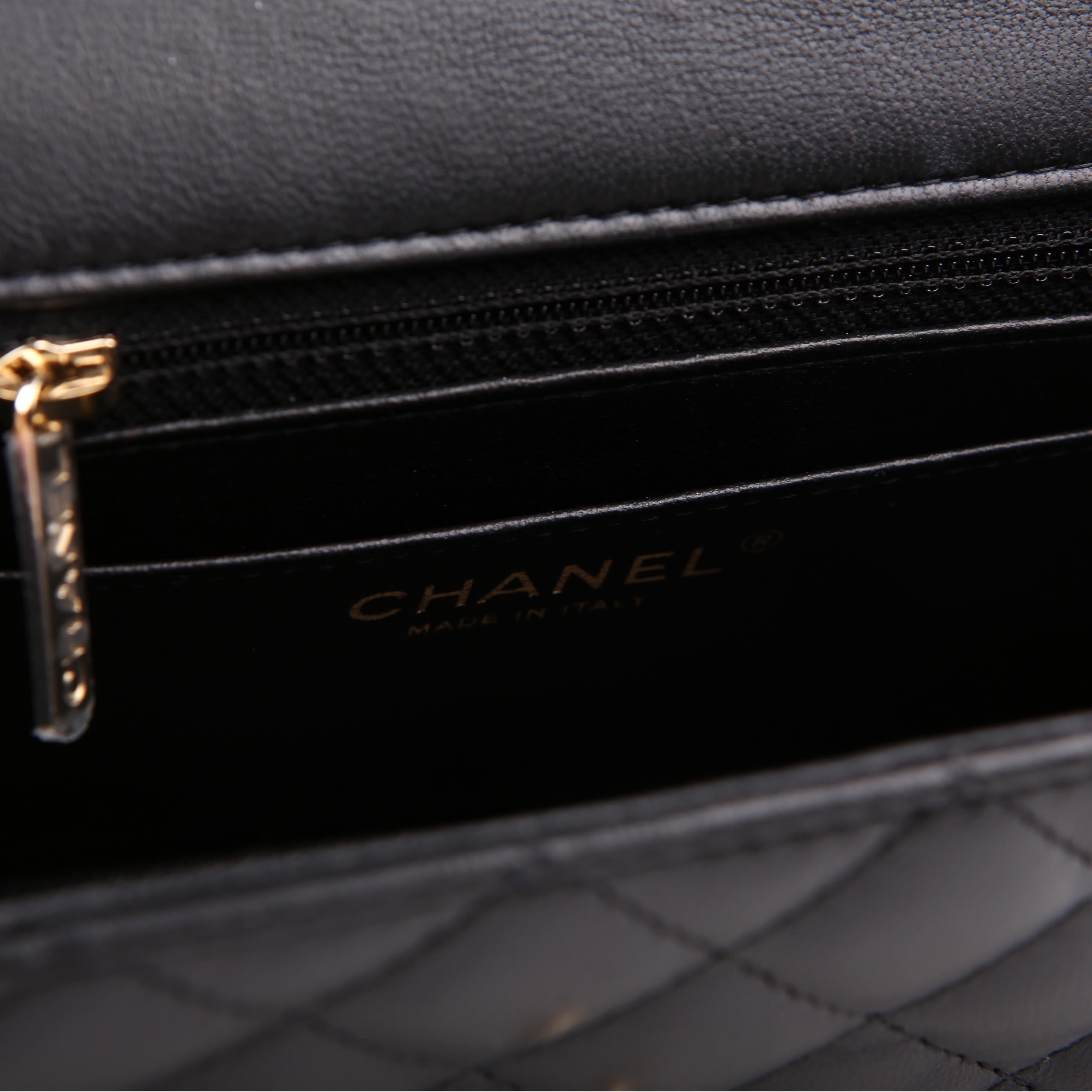Chanel Classic Flap Mini Rectangle Lambskin RFID Black
