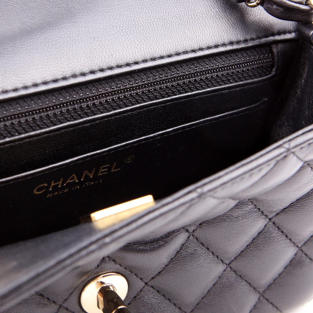 Chanel Classic Flap Mini Rectangle Lambskin RFID Black