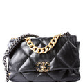 Chanel Quilted Goatskin 19 Large Flap 31M Black