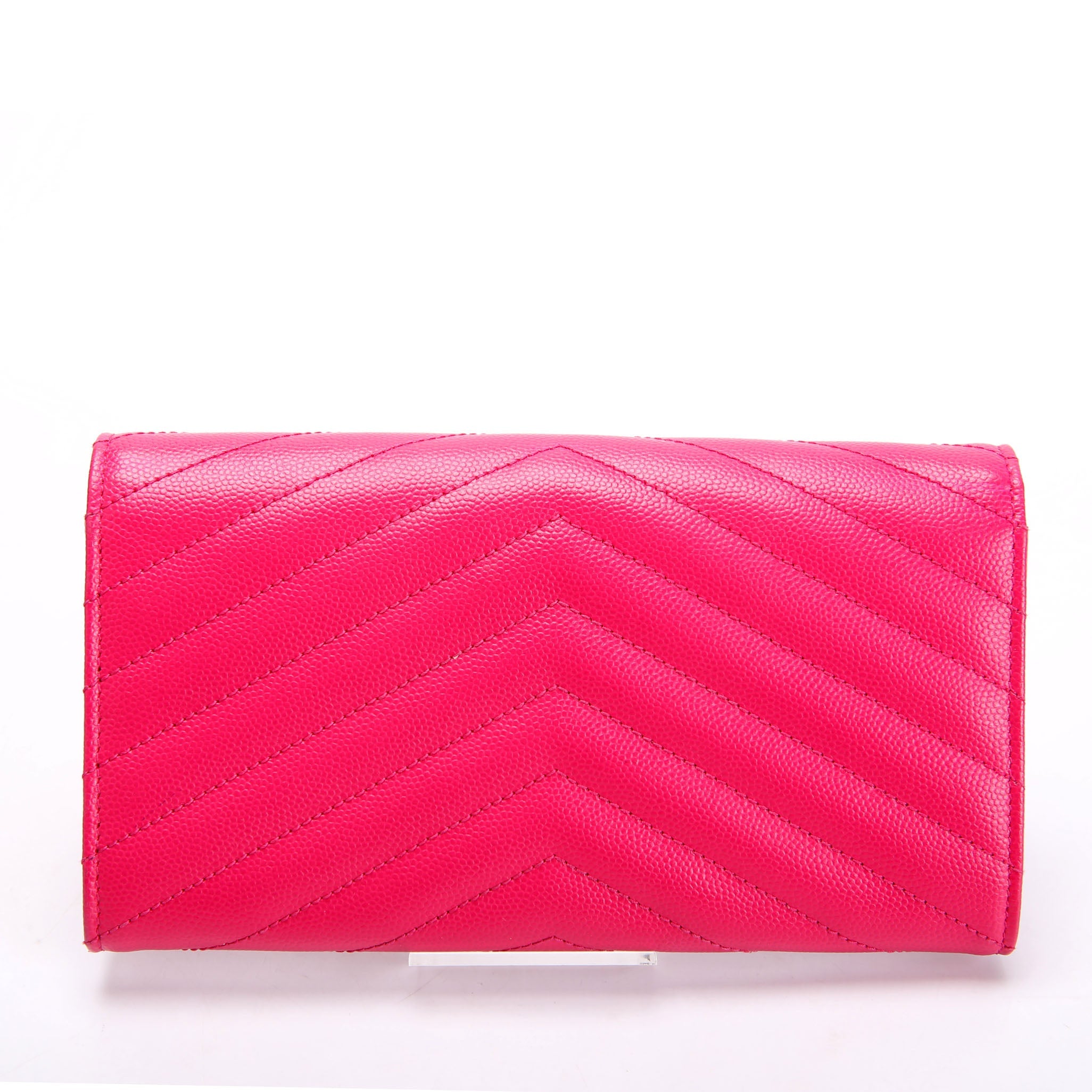 Saint Laurent Flap Wallet Large Grain De 372264 Pink