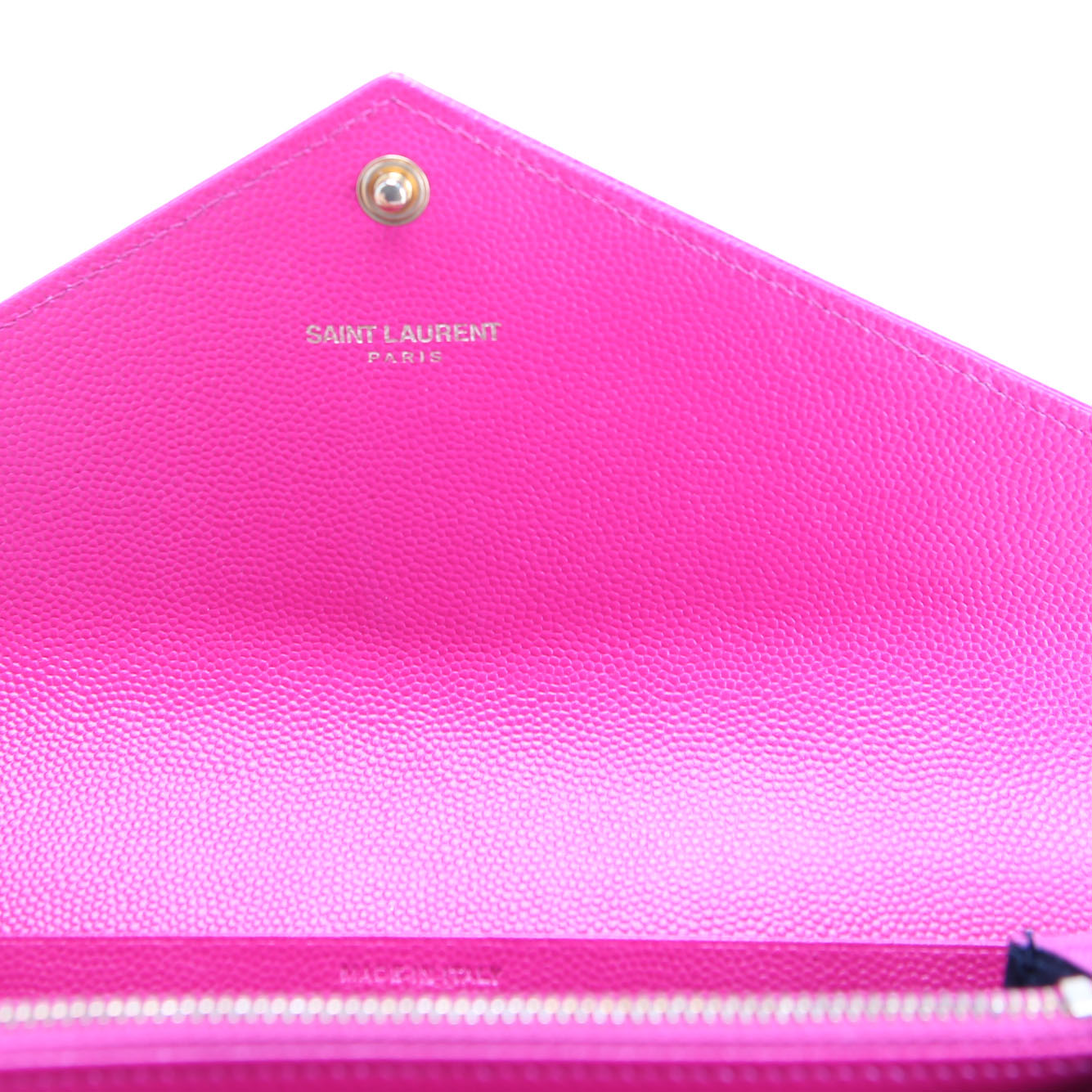 Saint Laurent Flap Wallet Large Grain De 372264 Pink
