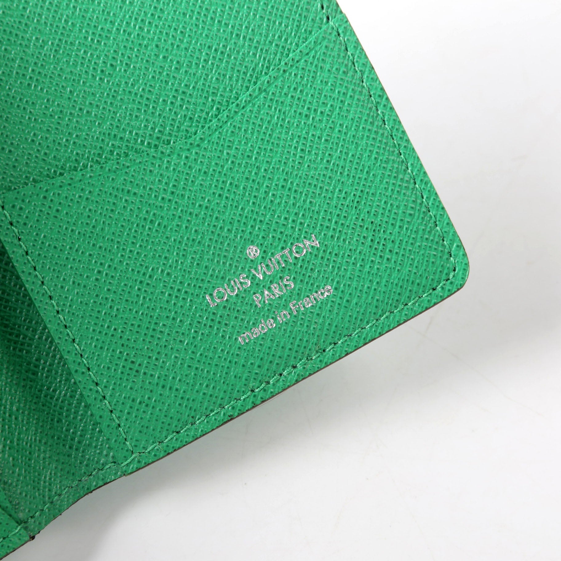 Louis Vuitton Pocket Organizer NM Taiga Green