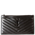 Saint Laurent Grain De Poudre Bill Pouch 636312 Black