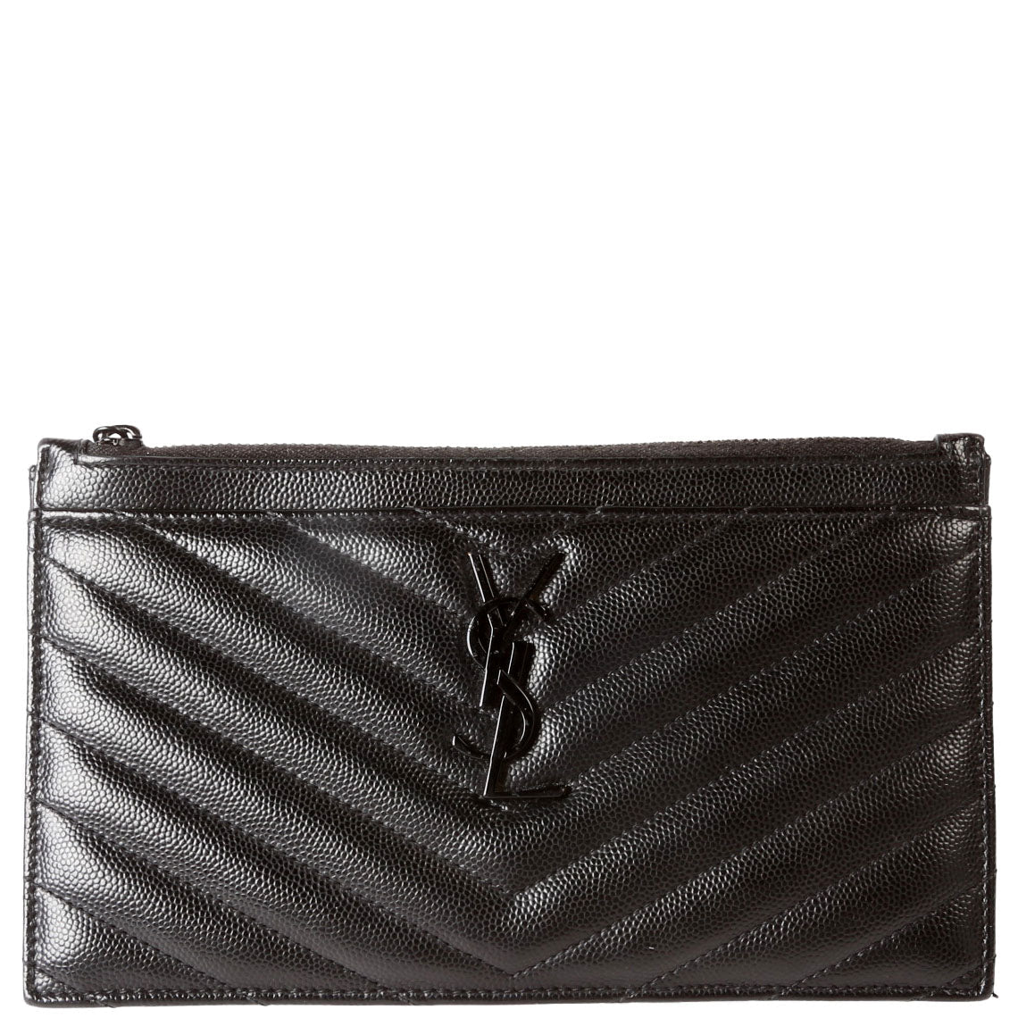 Saint Laurent Grain De Poudre Bill Pouch 636312 Black