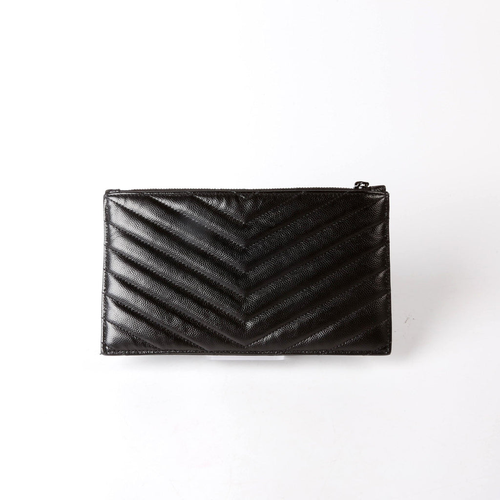 Saint Laurent Grain De Poudre Bill Pouch 636312 Black