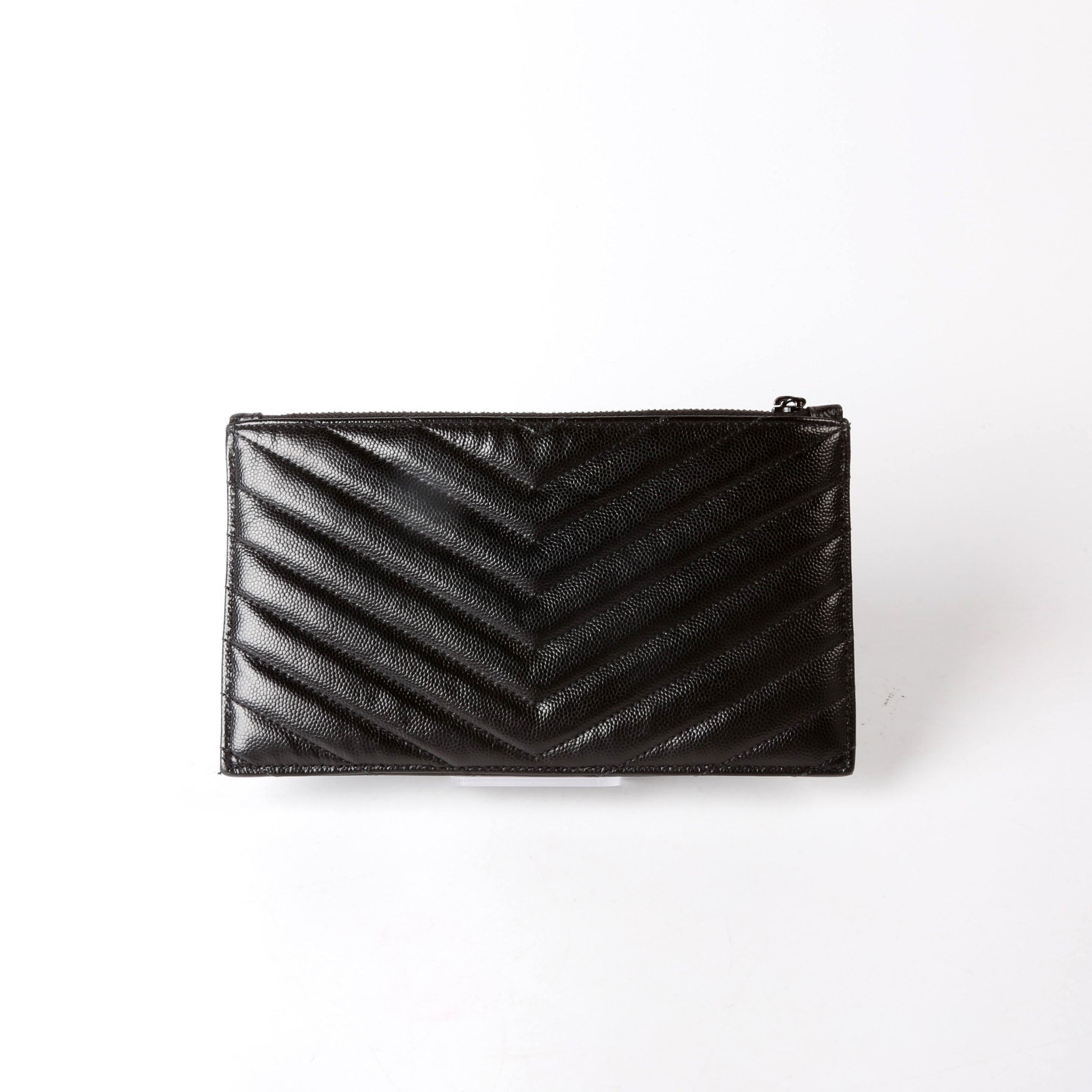 Saint Laurent Grain De Poudre Bill Pouch 636312 Black