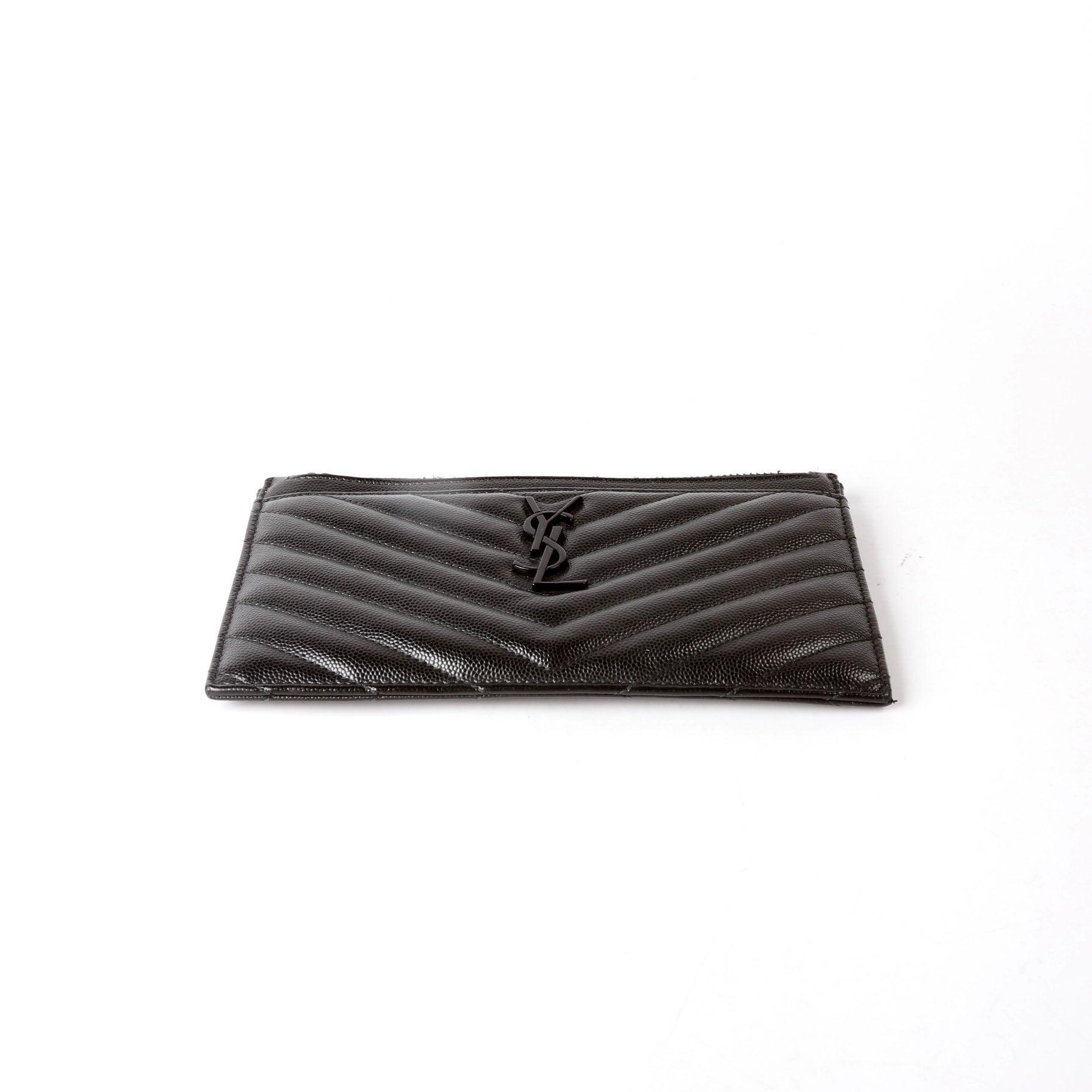 Saint Laurent Grain De Poudre Bill Pouch 636312 Black