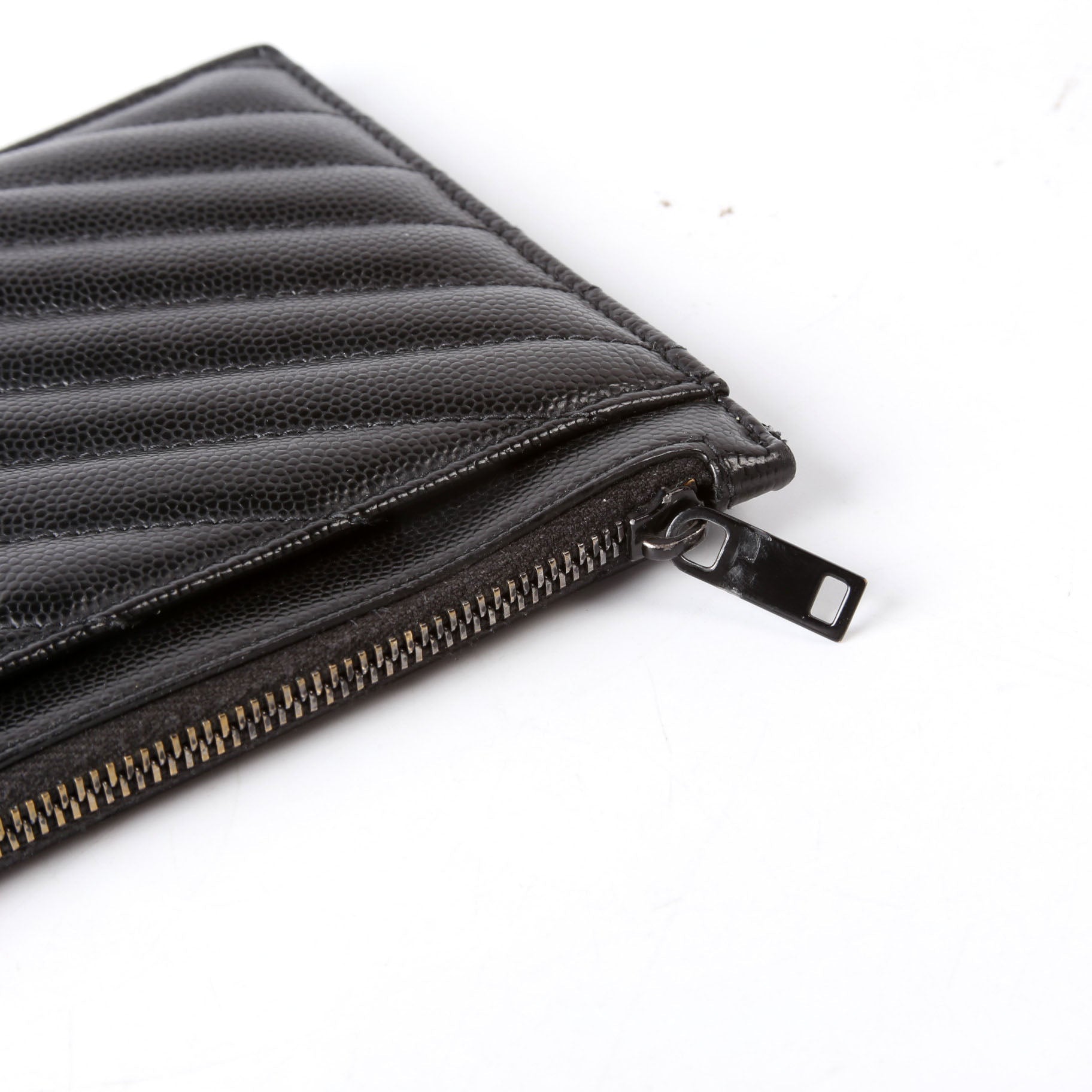Saint Laurent Grain De Poudre Bill Pouch 636312 Black