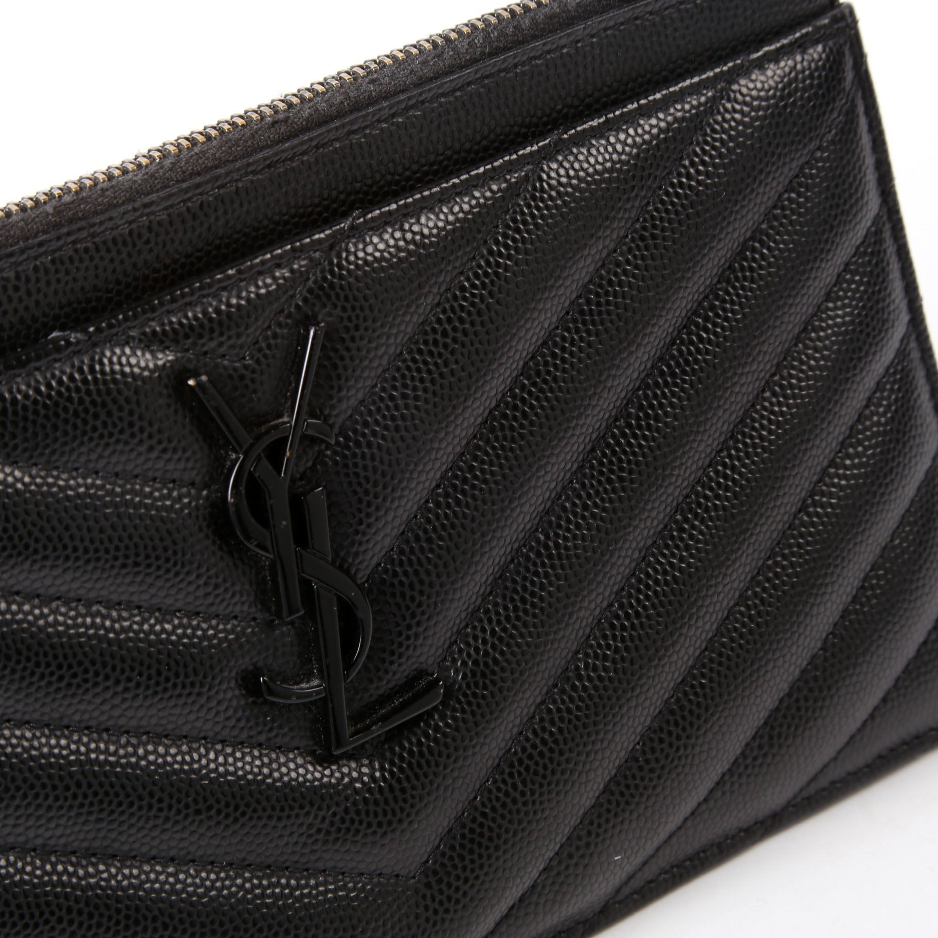 Saint Laurent Grain De Poudre Bill Pouch 636312 Black