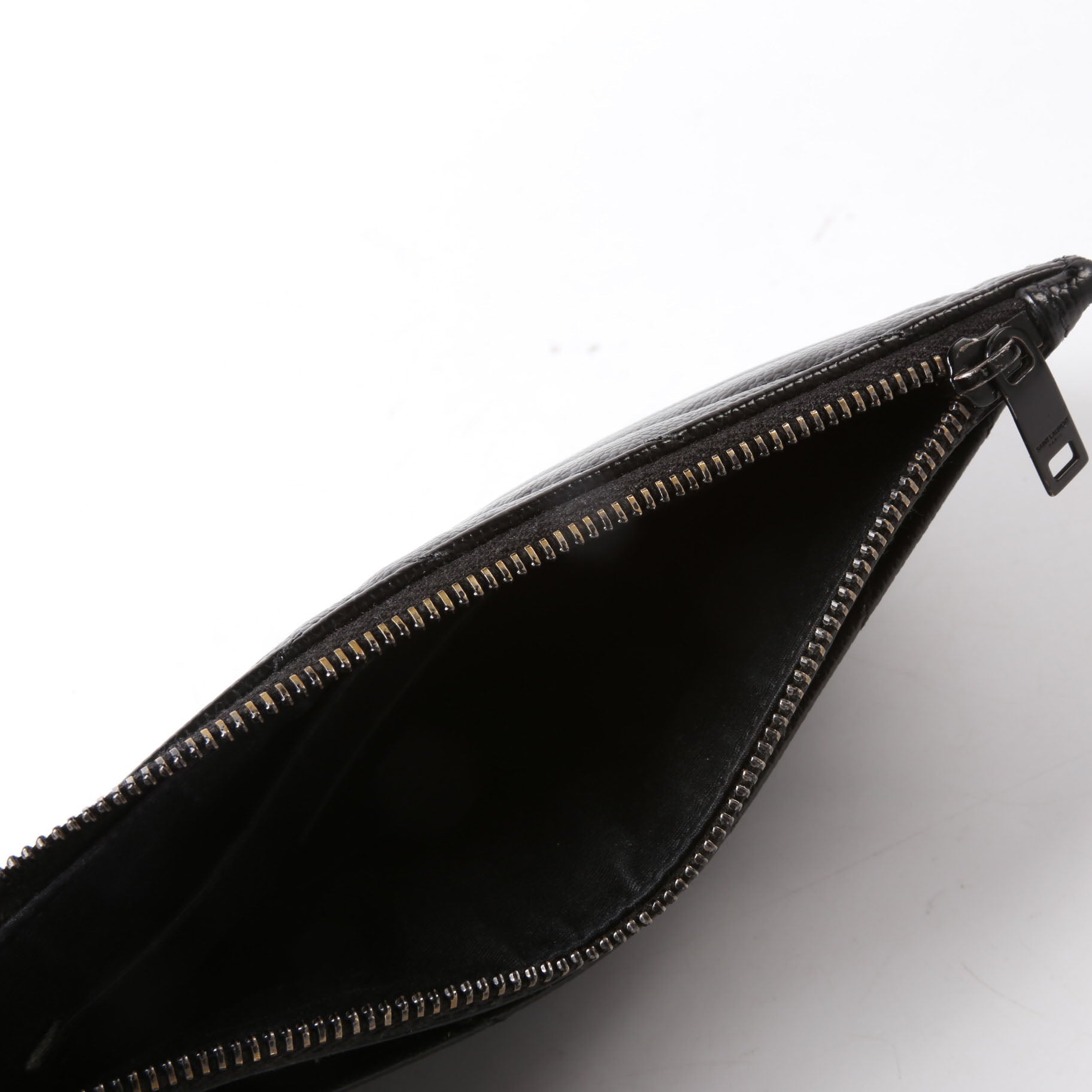 Saint Laurent Grain De Poudre Bill Pouch 636312 Black