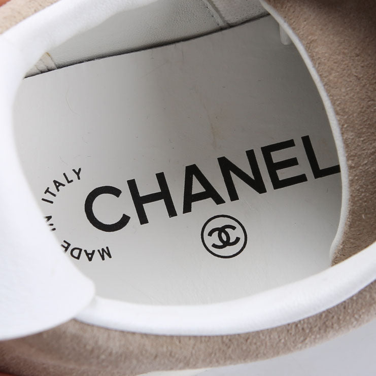 Chanel CC Weekender Suede Sneakers Size 35.5
