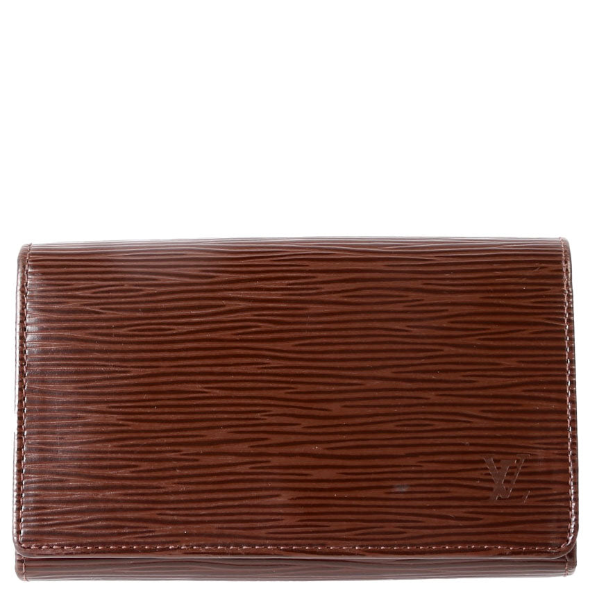 Louis Vuitton Porte Monnaie Billets Tresor Wallet Epi Brown