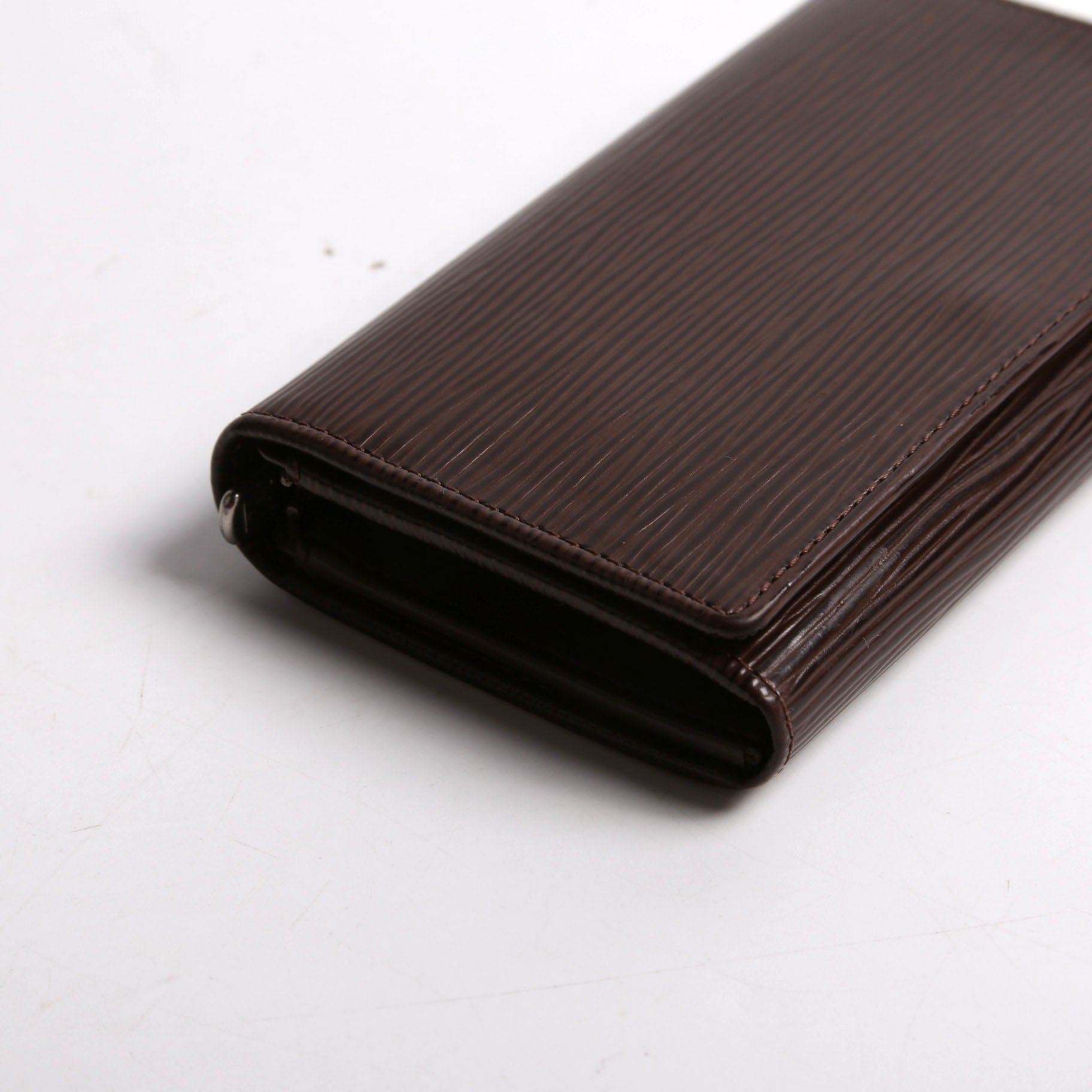 Louis Vuitton Porte Monnaie Billets Tresor Wallet Epi Brown