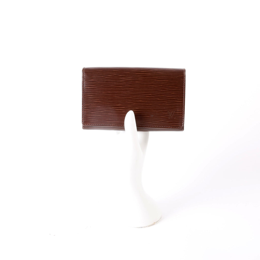 Louis Vuitton Porte Monnaie Billets Tresor Wallet Epi Brown