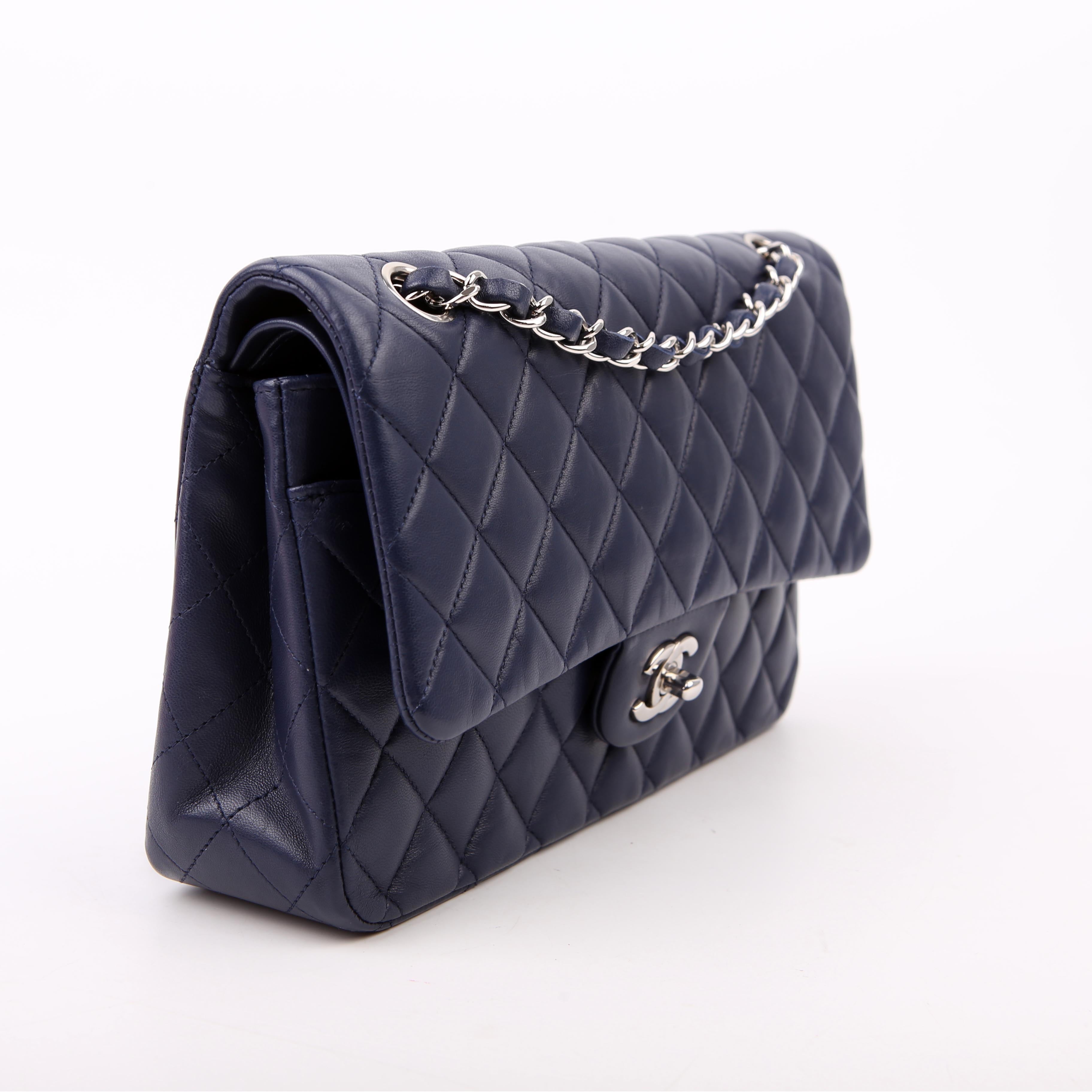 Chanel Classic Flap Medium Lambskin Blue 29M
