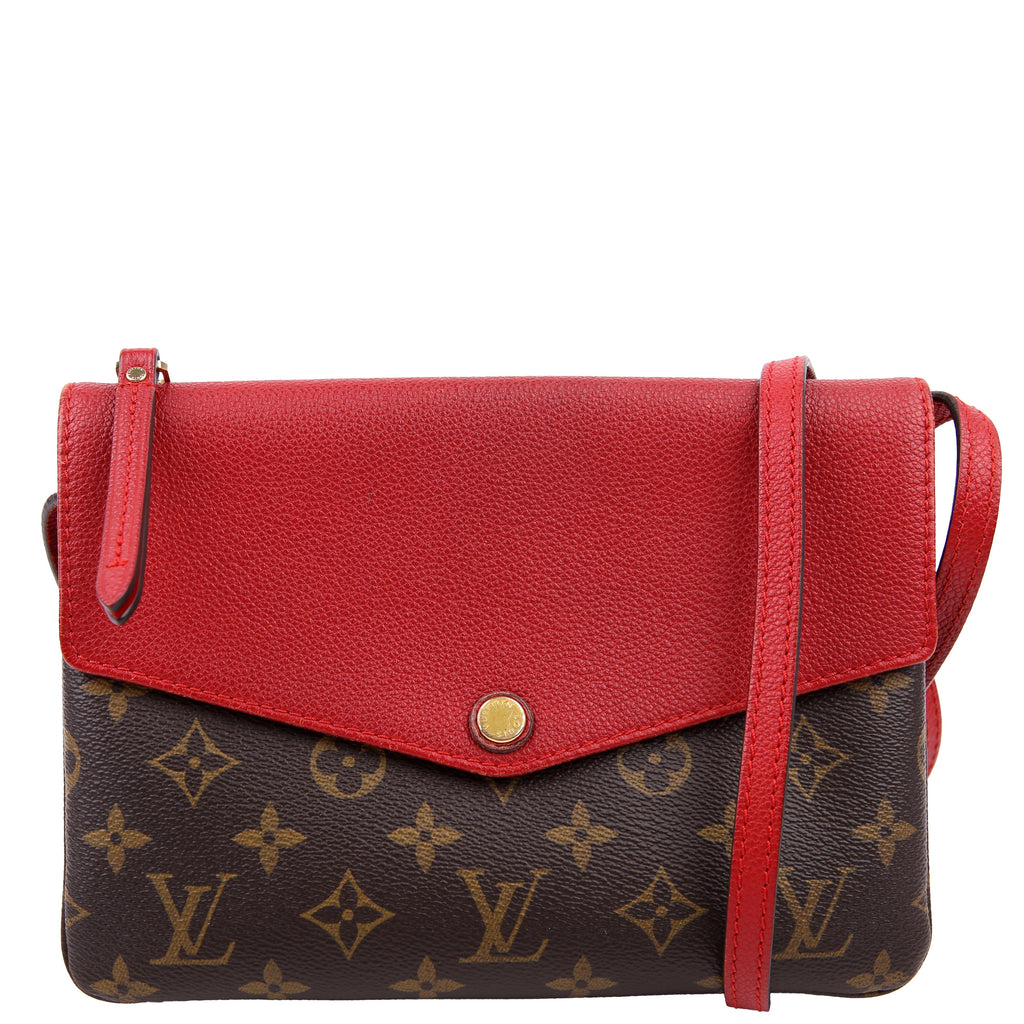 Louis Vuitton Pochette Twice Monogram Red