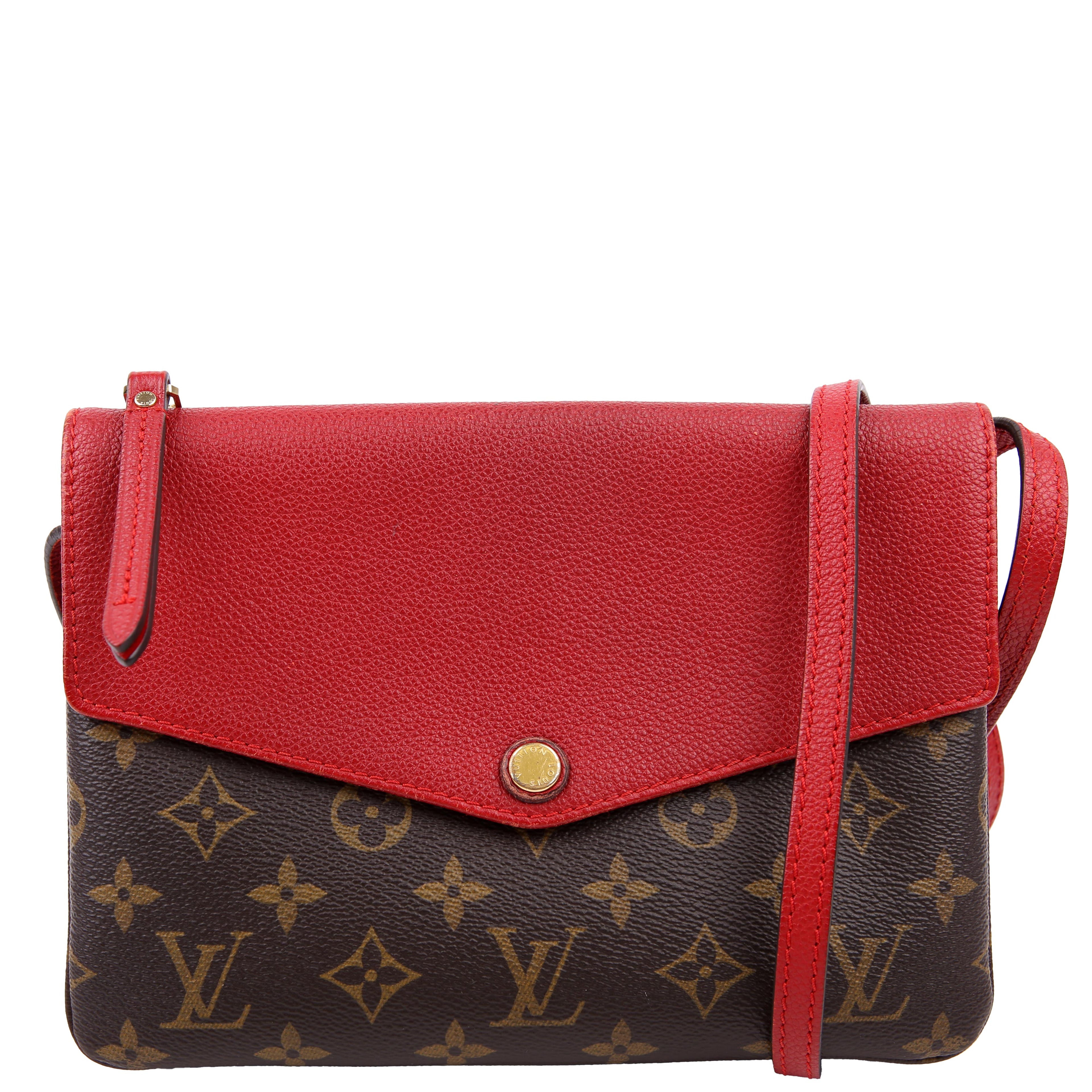 Louis Vuitton Pochette Twice Monogram Red