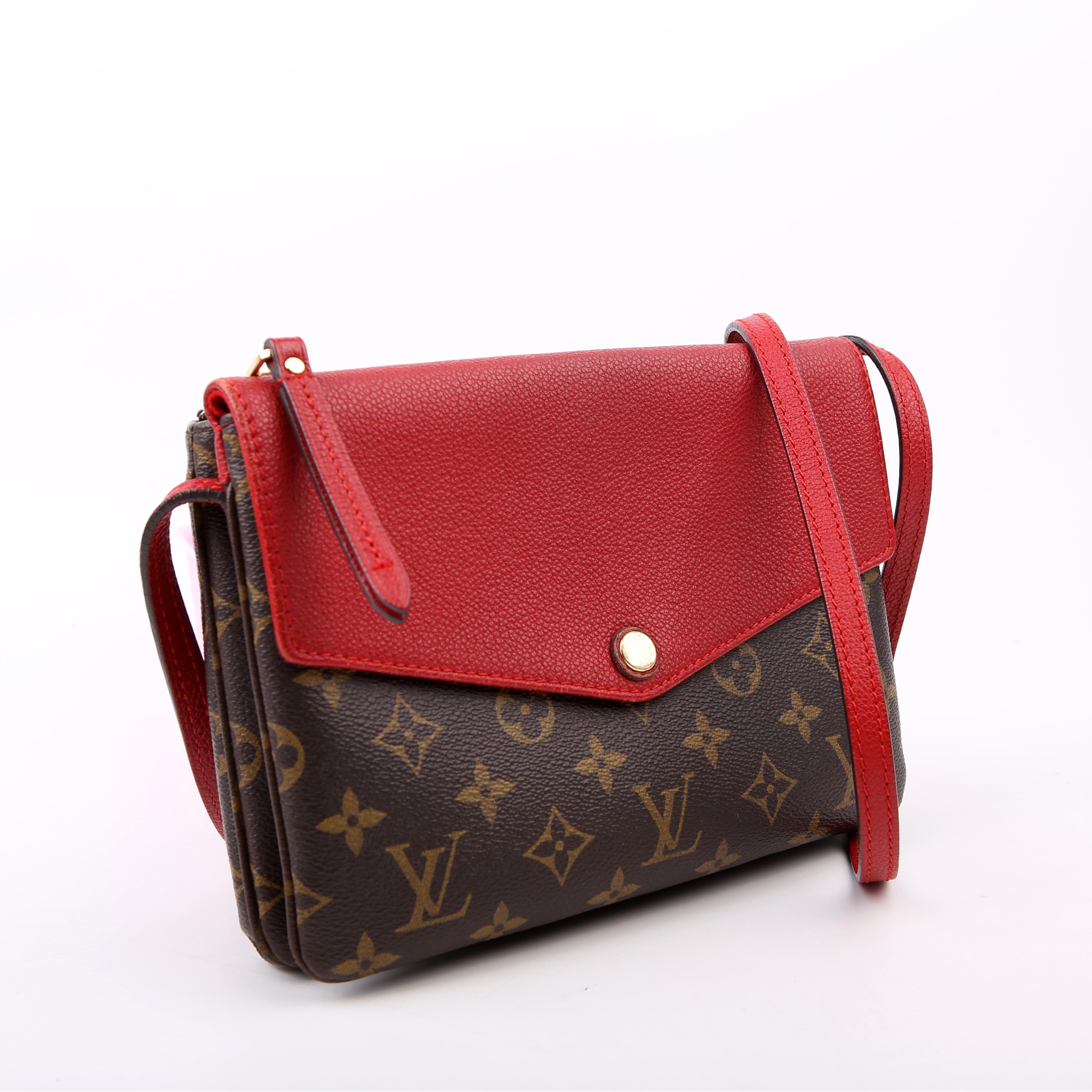 Louis Vuitton Pochette Twice Monogram Red