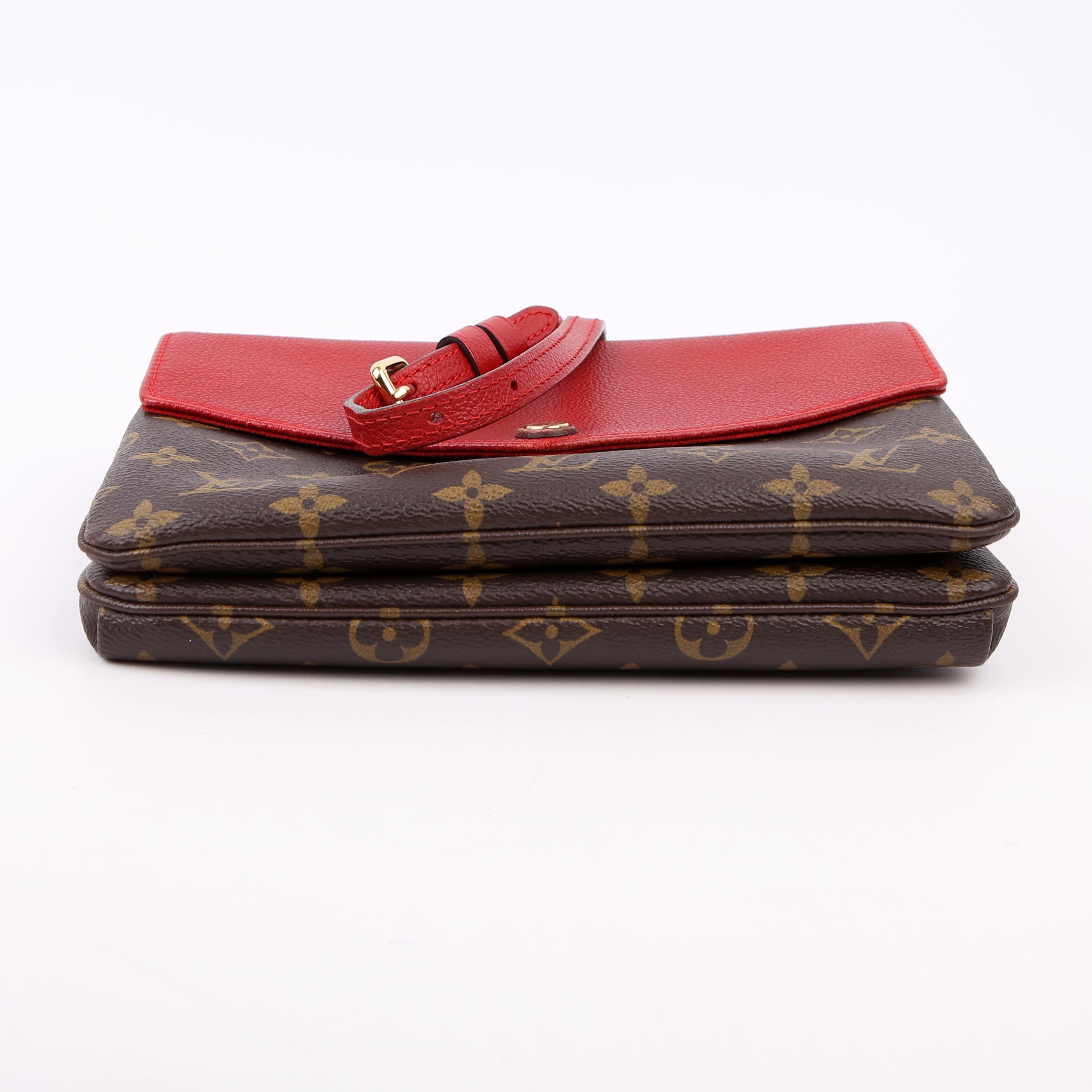 Louis Vuitton Pochette Twice Monogram Red