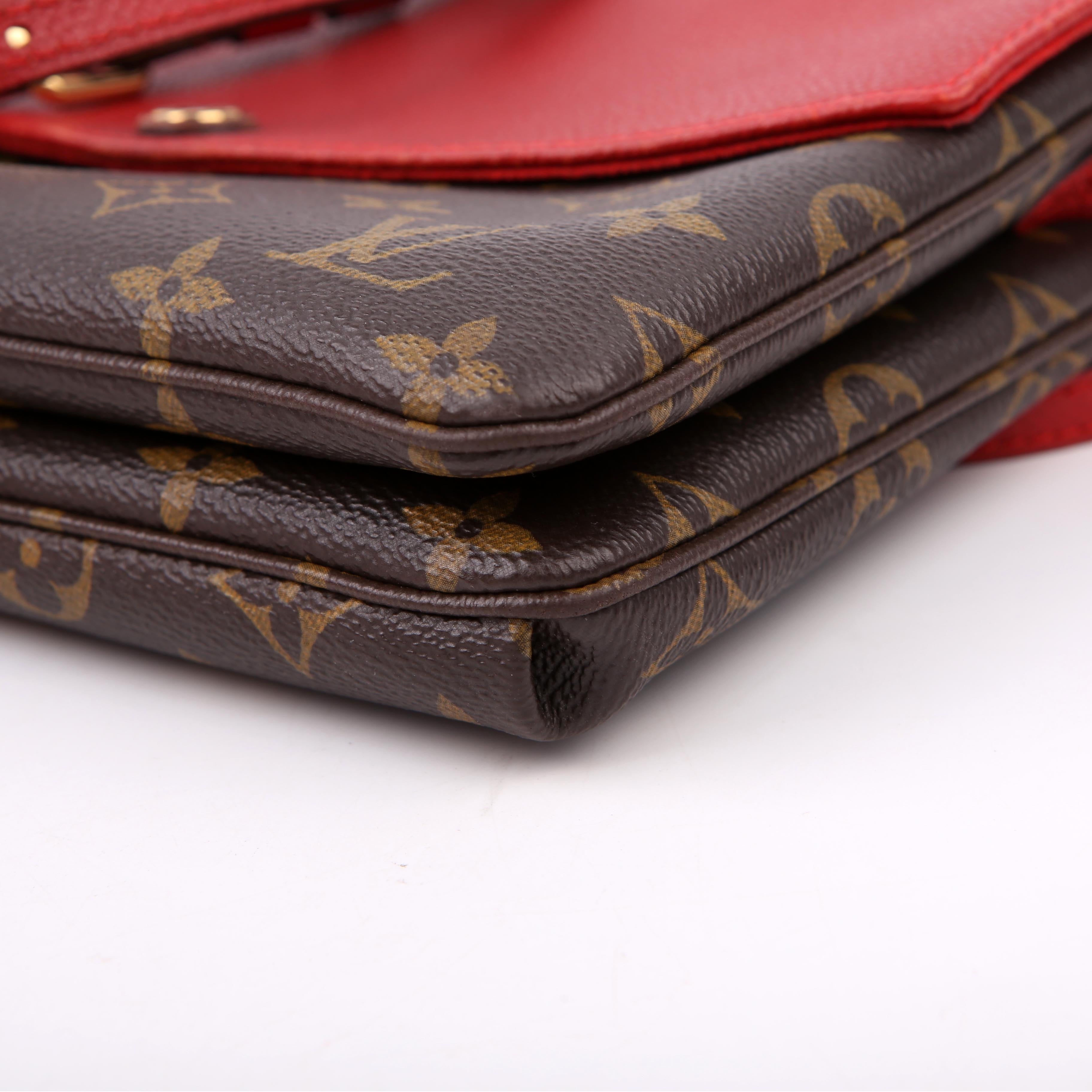 Louis Vuitton Pochette Twice Monogram Red