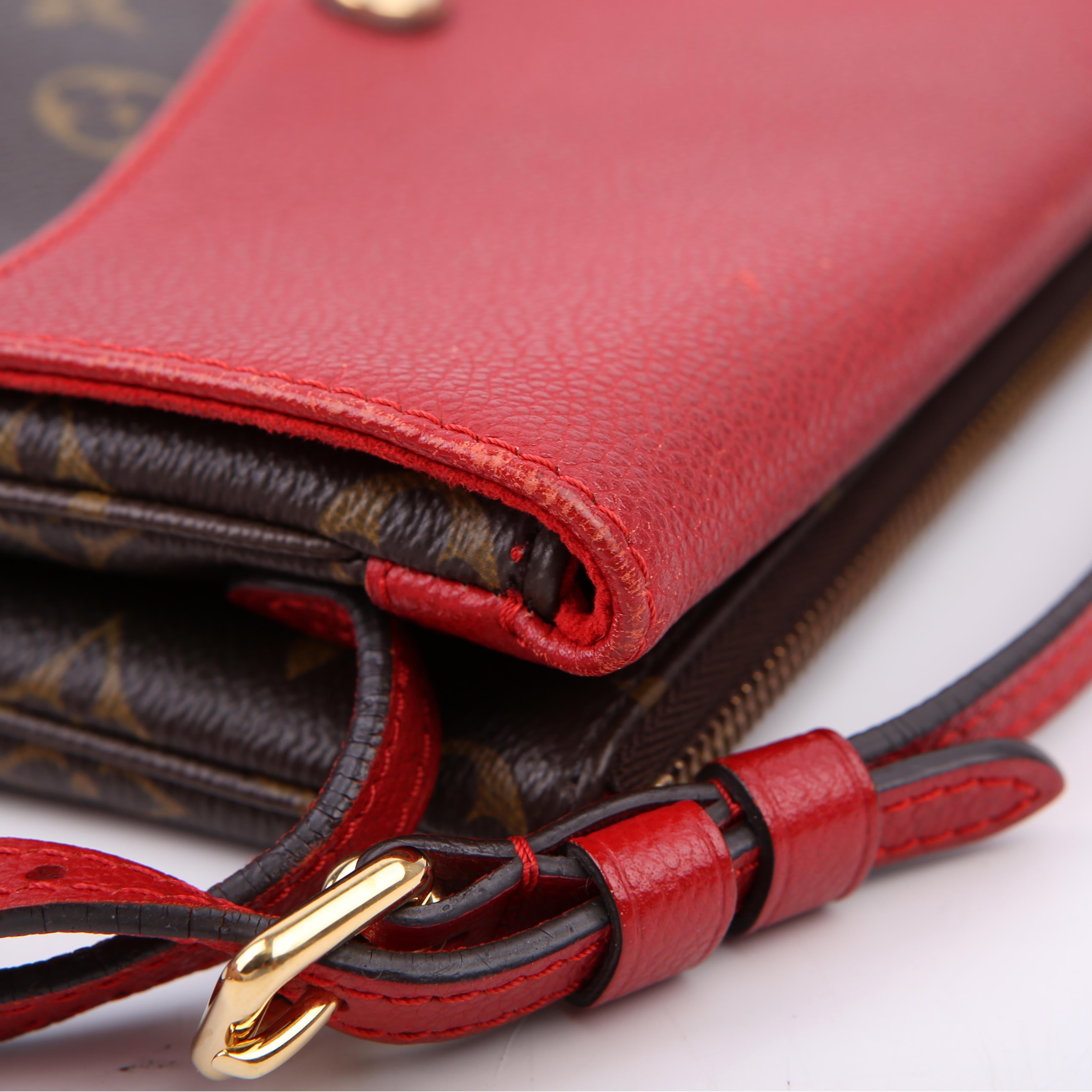 Louis Vuitton Pochette Twice Monogram Red