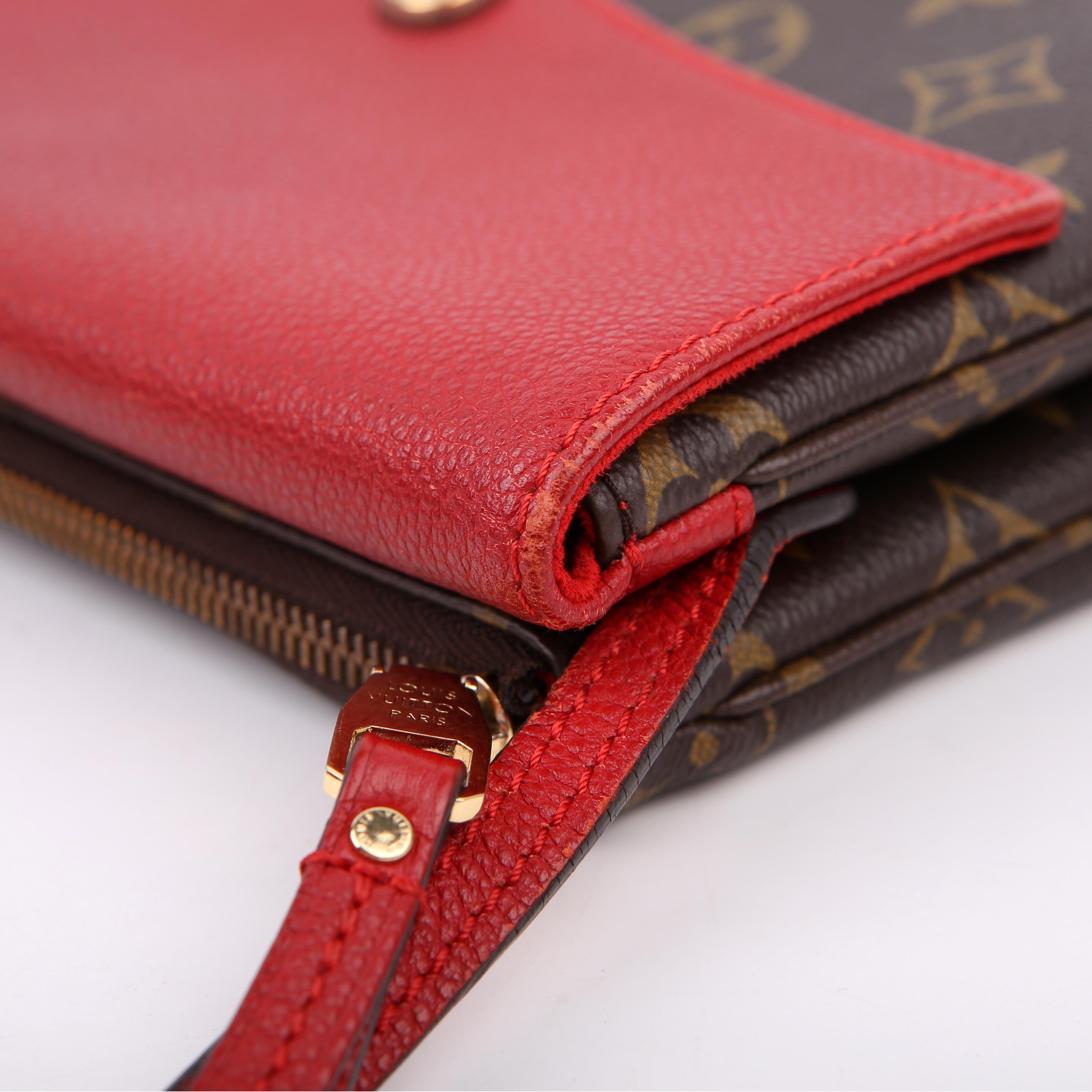 Louis Vuitton Pochette Twice Monogram Red
