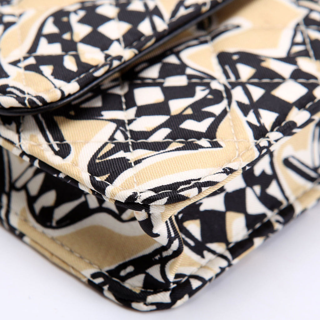 Chanel CC Flag Printed Clutch With Chain Canvas RFID