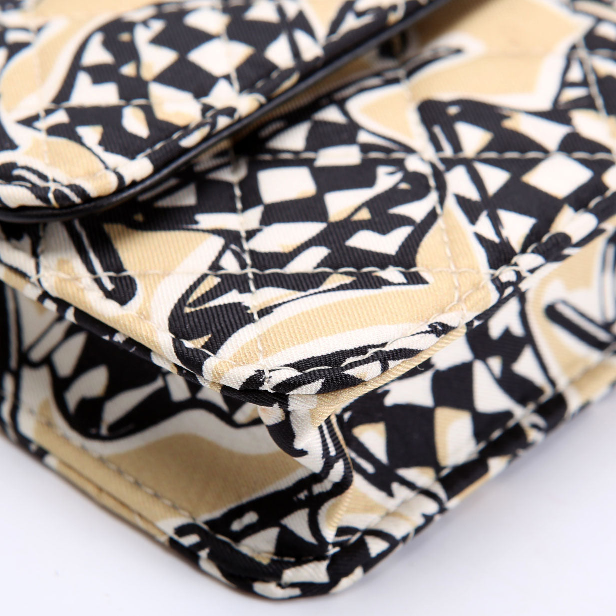 Chanel CC Flag Printed Clutch With Chain Canvas RFID
