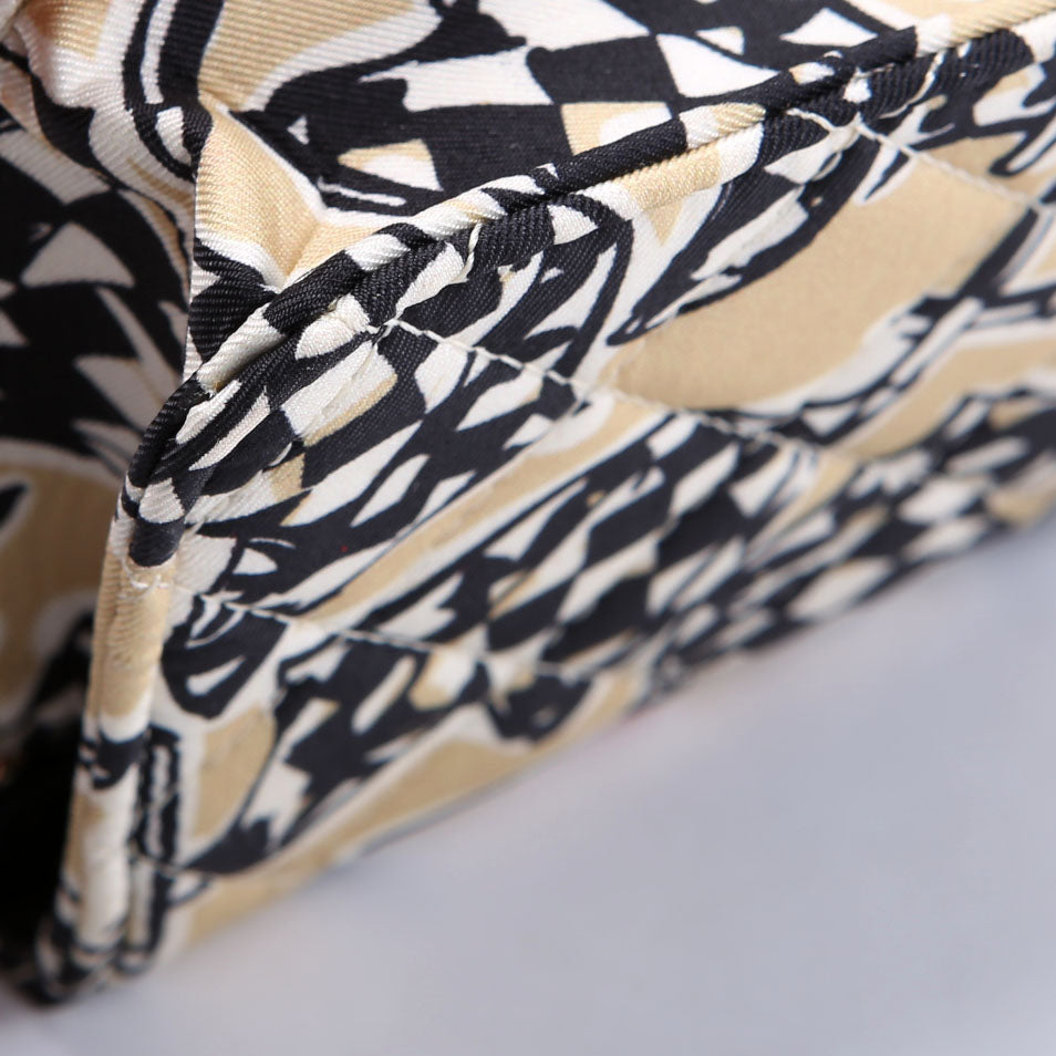 Chanel CC Flag Printed Clutch With Chain Canvas RFID