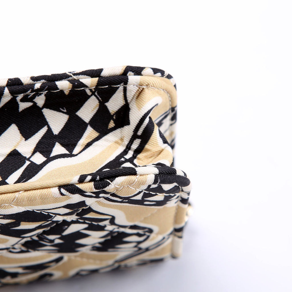 Chanel CC Flag Printed Clutch With Chain Canvas RFID