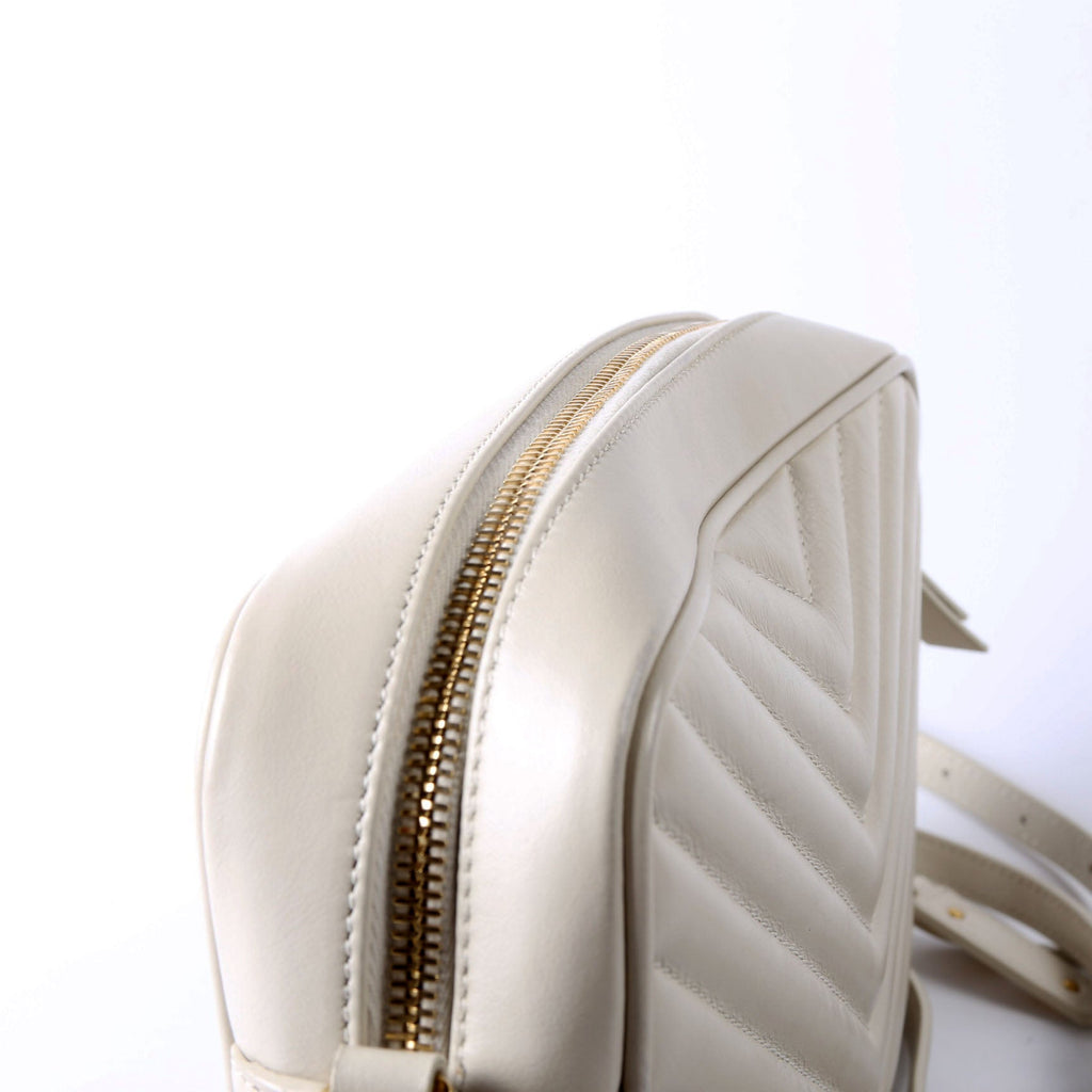 Saint Laurent Lou Camera Bag Quilted 574494 Ivory