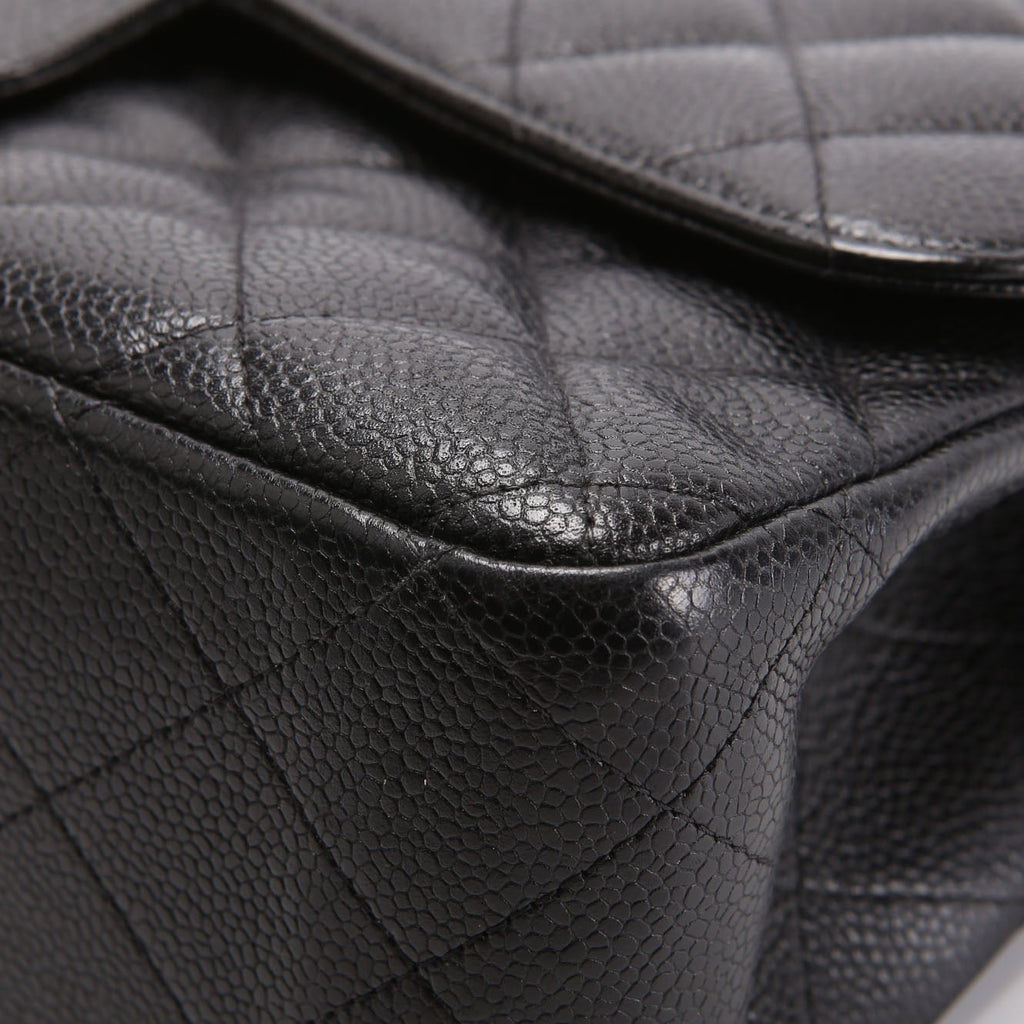 Chanel Classic Flap Jumbo Caviar 17-20M Black