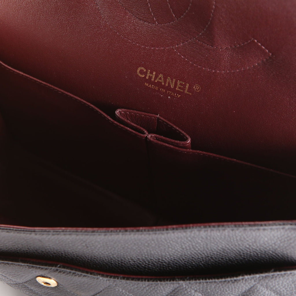 Chanel Classic Flap Jumbo Caviar 17-20M Black