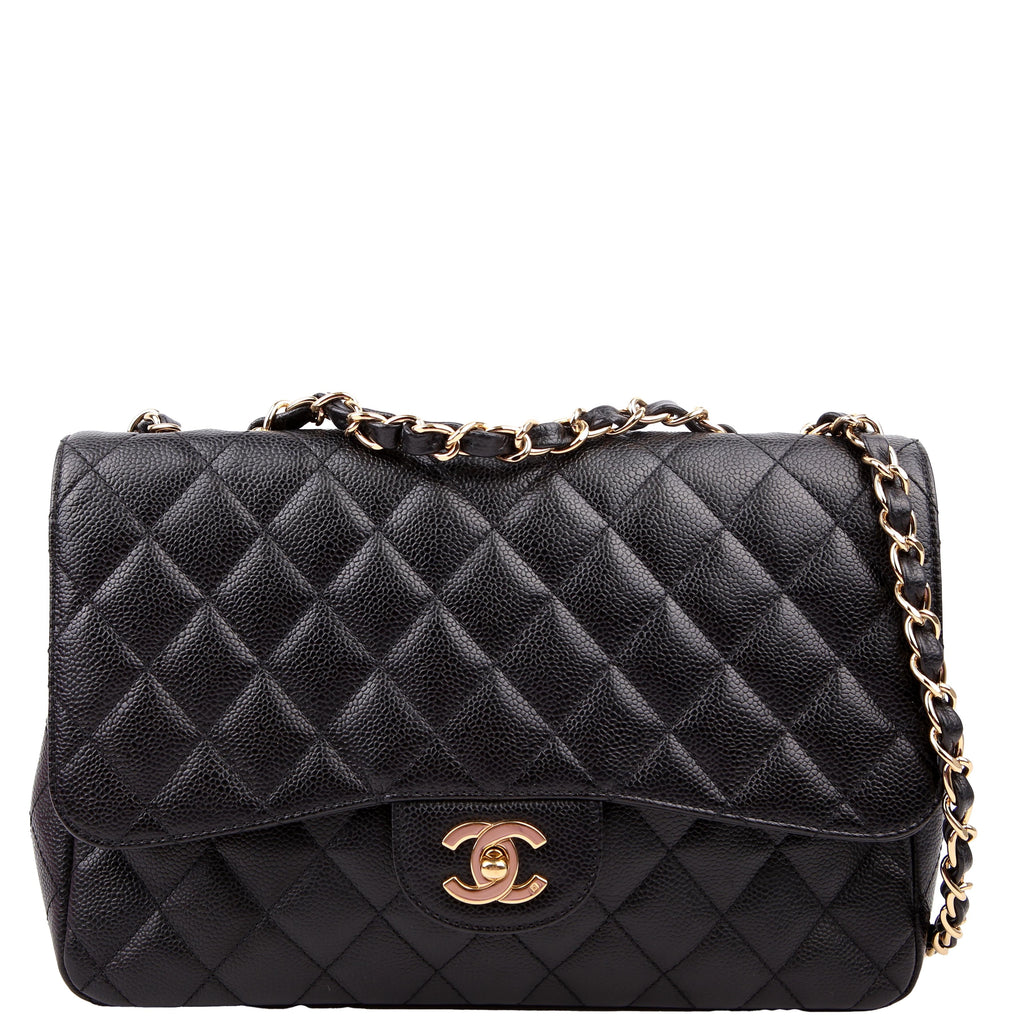 Chanel Classic Flap Jumbo Caviar 10M Black