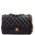 Chanel Classic Flap Jumbo Caviar 10M Black