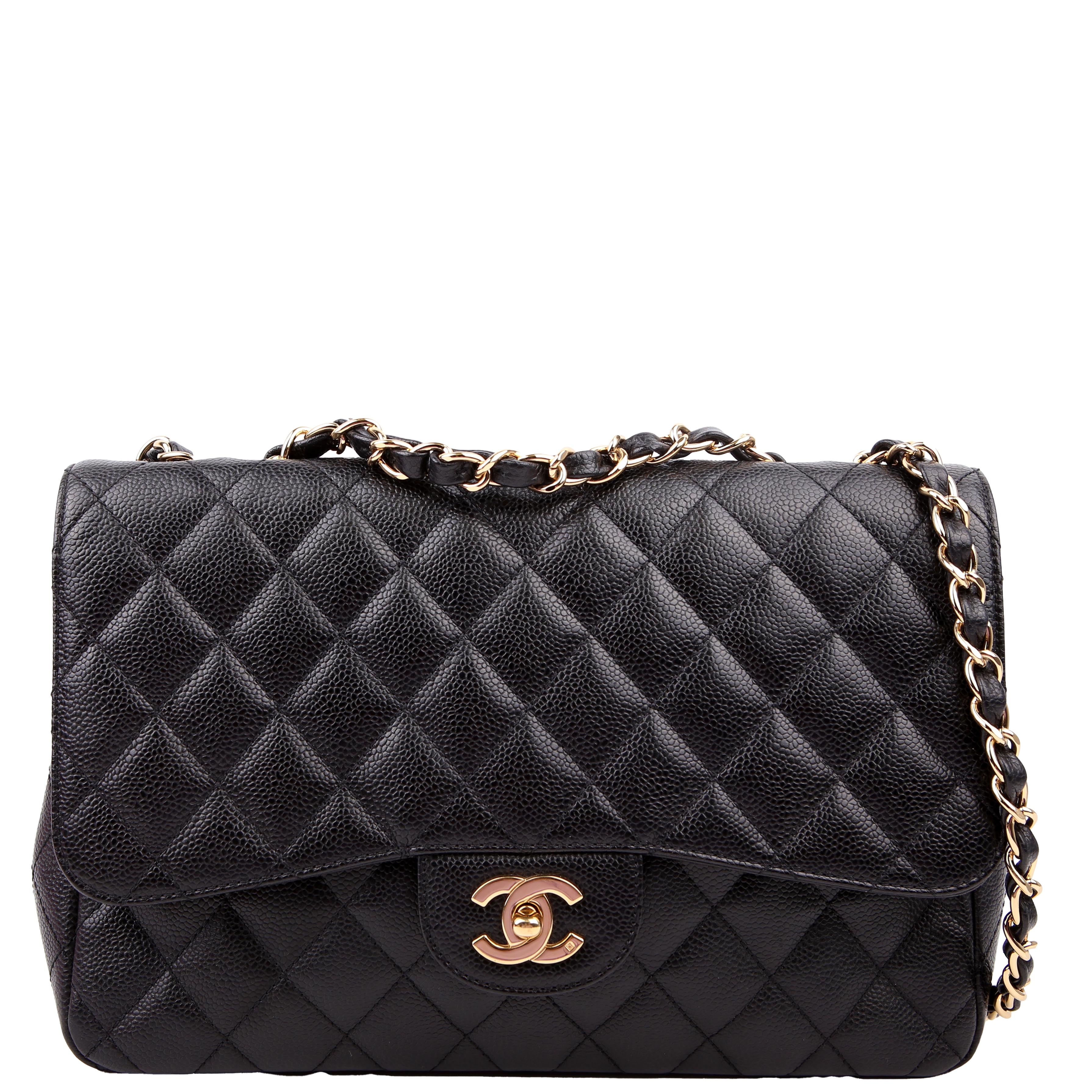 Chanel Classic Flap Jumbo Caviar 10M Black