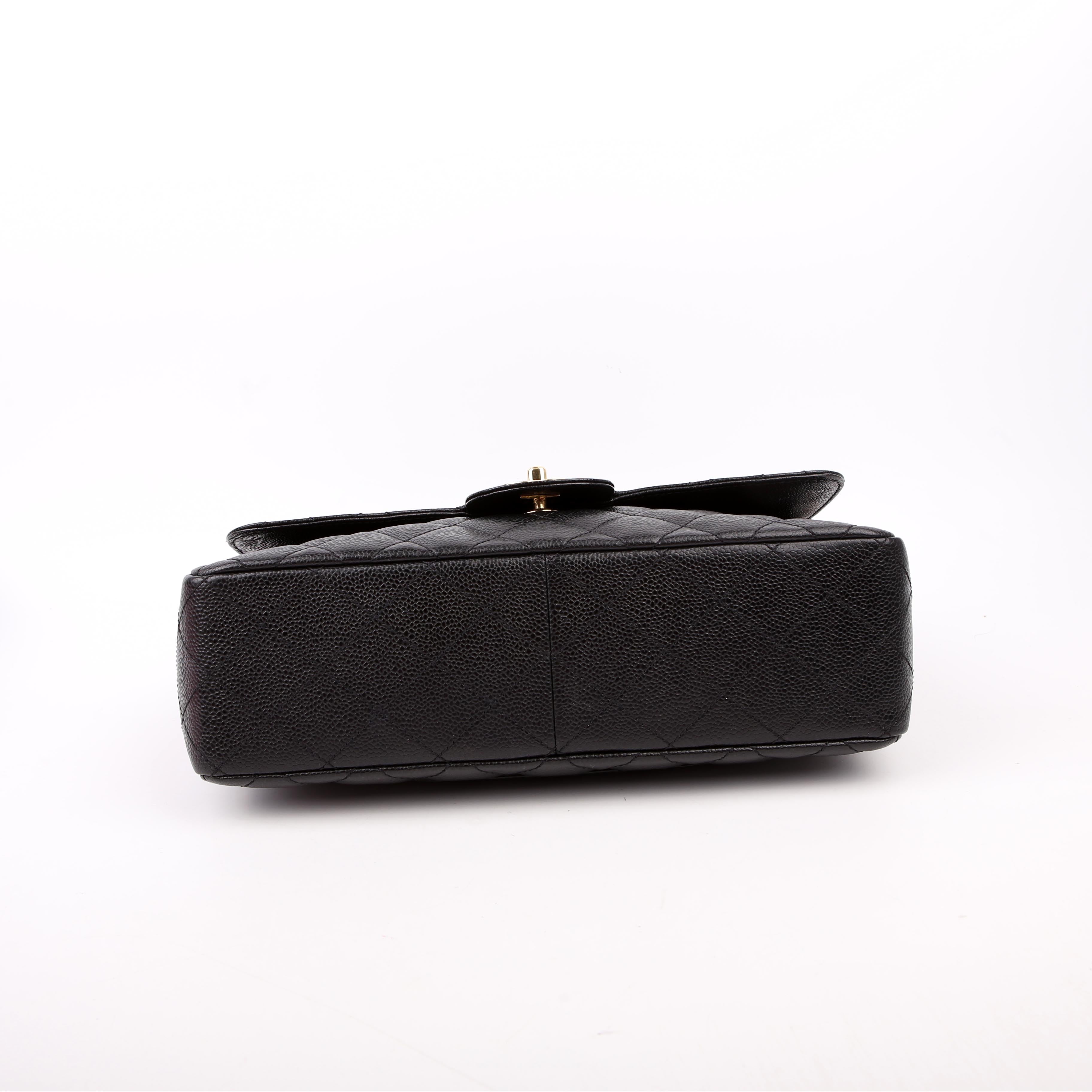 Chanel Classic Flap Jumbo Caviar 10M Black