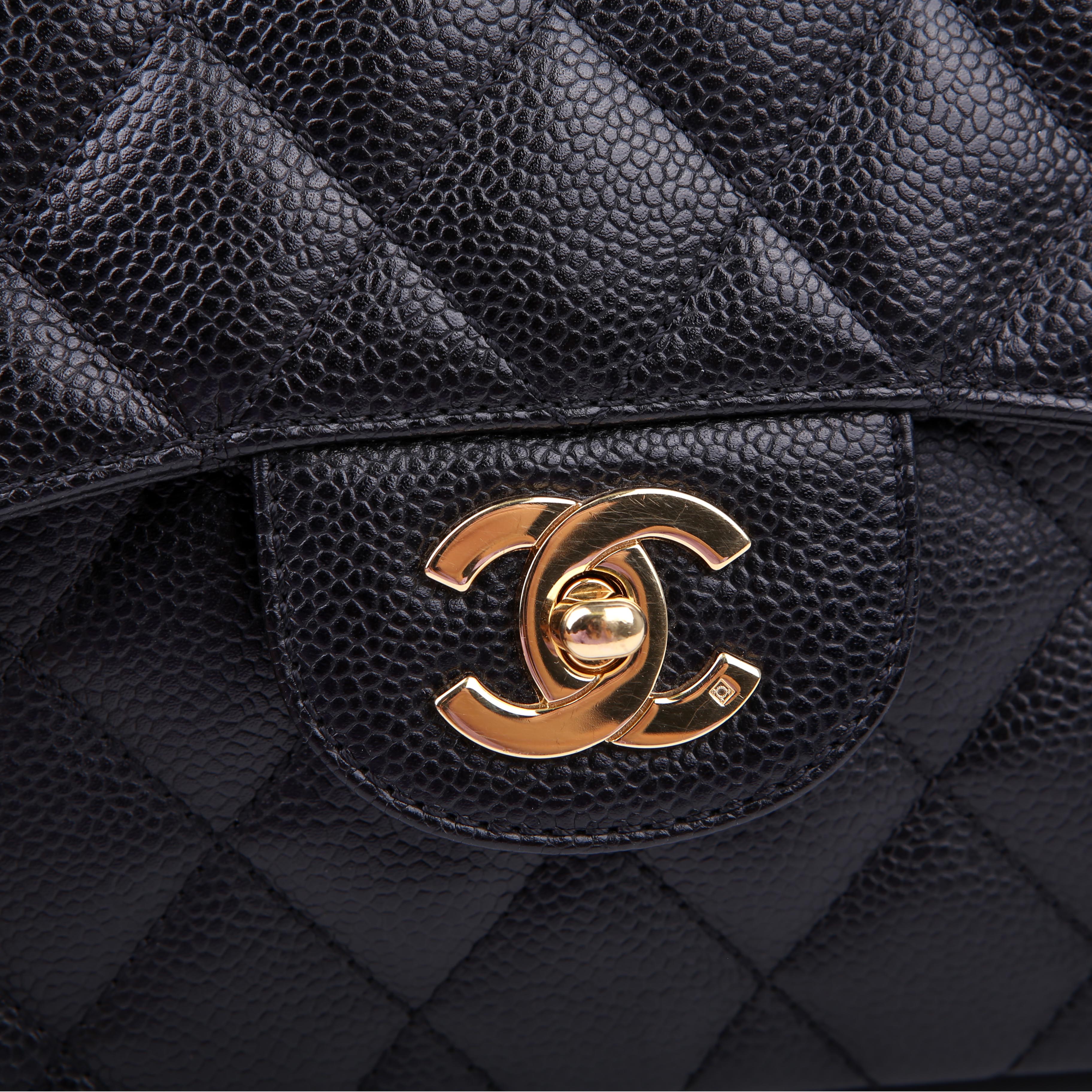 Chanel Classic Flap Jumbo Caviar 10M Black