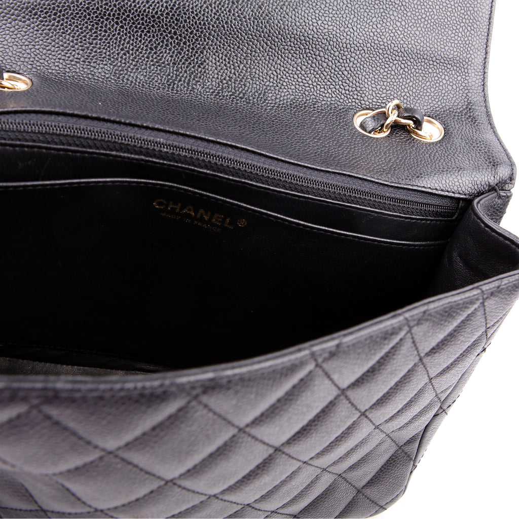 Chanel Classic Flap Jumbo Caviar 10M Black