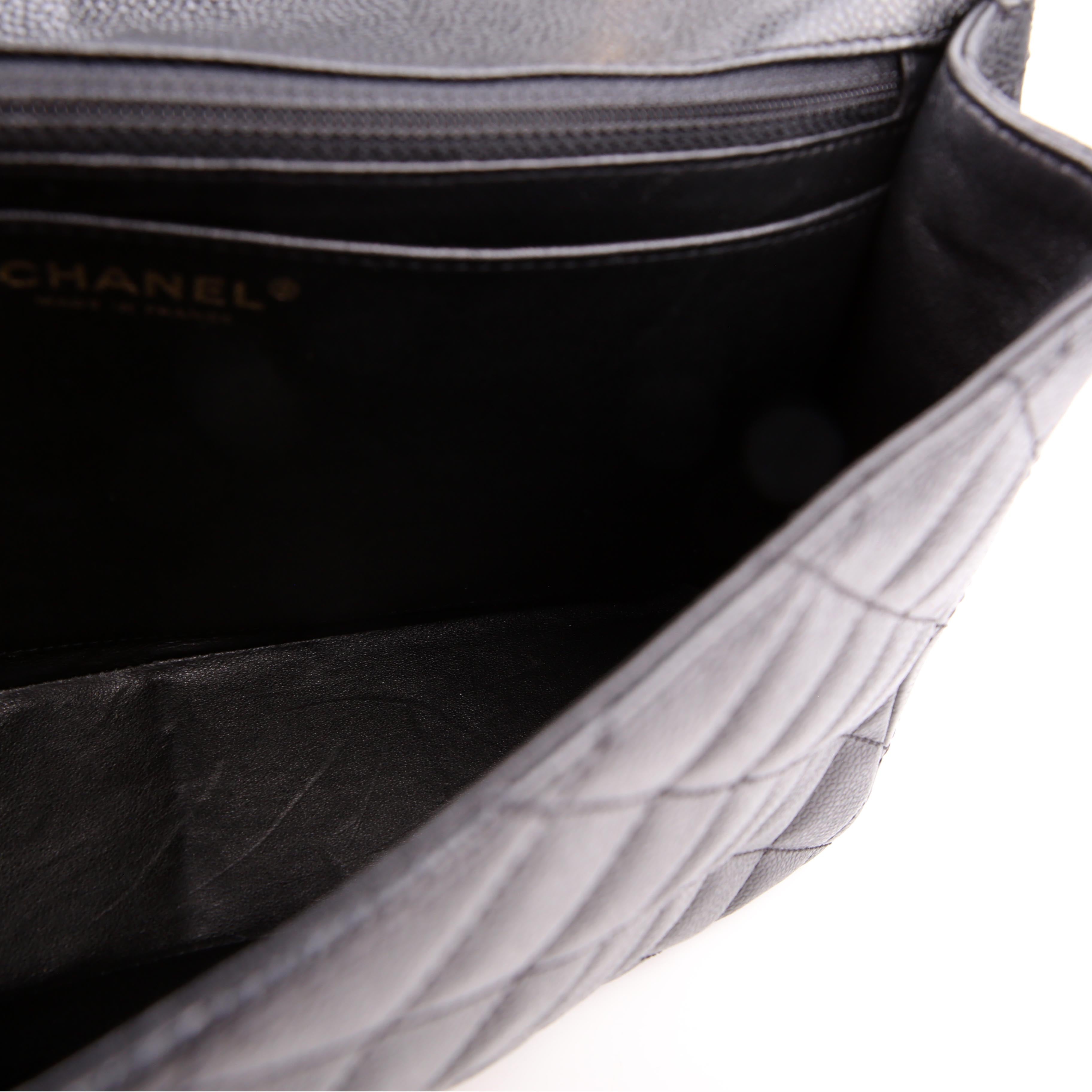 Chanel Classic Flap Jumbo Caviar 10M Black