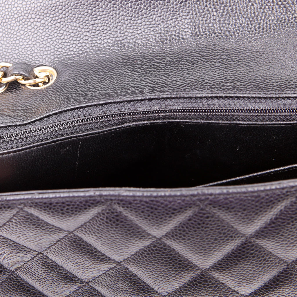 Chanel Classic Flap Jumbo Caviar 10M Black