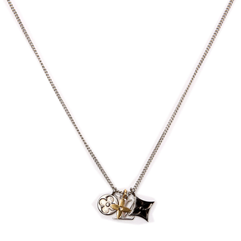 Louis Vuitton LV Instinct Pendant Necklace Silver/Gold