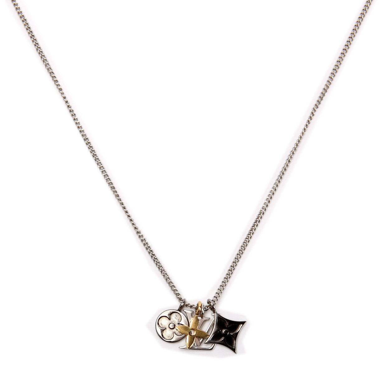 Louis Vuitton LV Instinct Pendant Necklace Silver/Gold