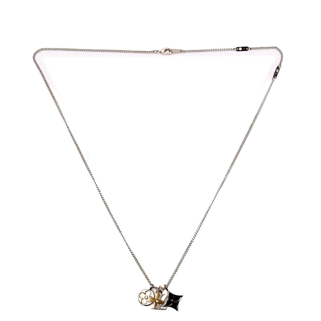 Louis Vuitton LV Instinct Pendant Necklace Silver/Gold