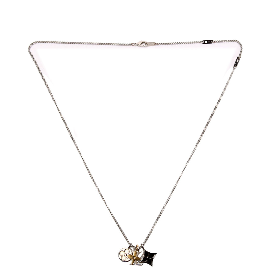 Louis Vuitton LV Instinct Pendant Necklace Silver/Gold